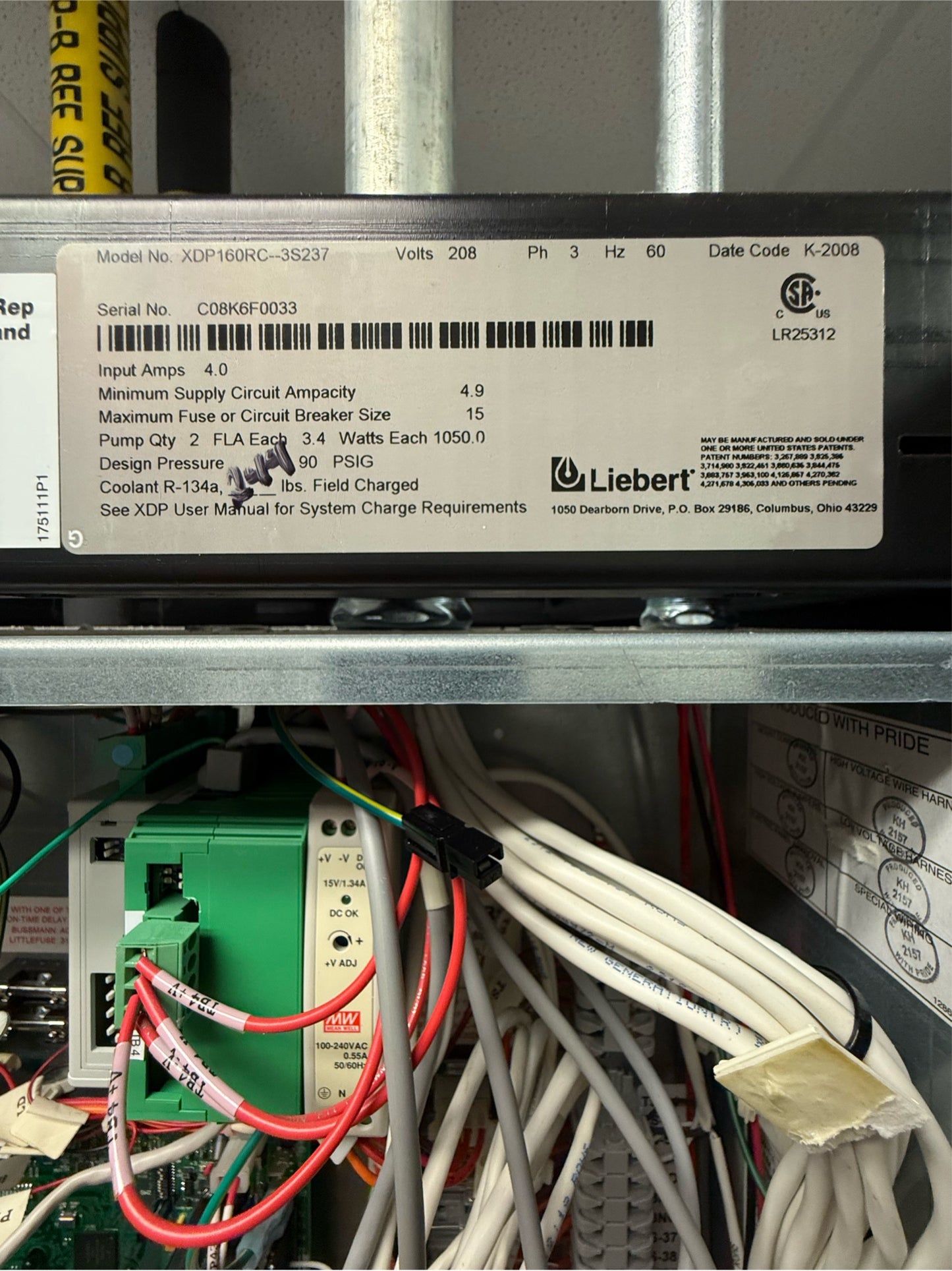 160KW Liebert XD XDP160RC Precision Cooling Pumping Unit 3ph 208V