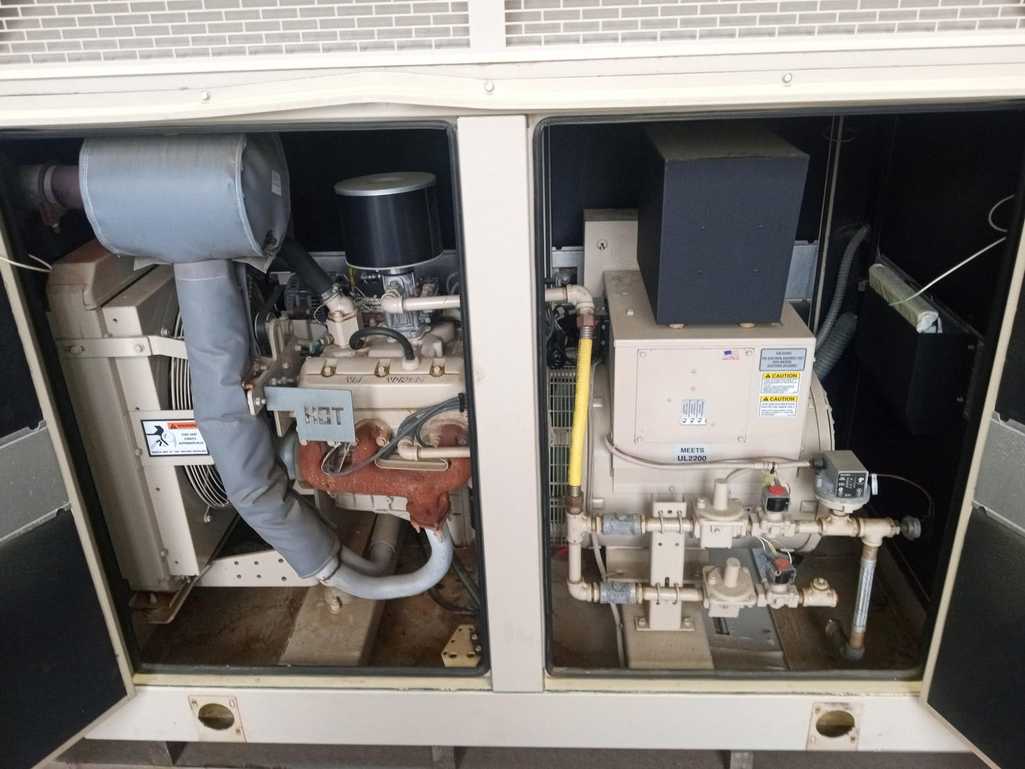 30KW MTU 120/208V 104A 3PH Nat Gas LP Generator NL30GG6 314Hrs(SKU: 110681)