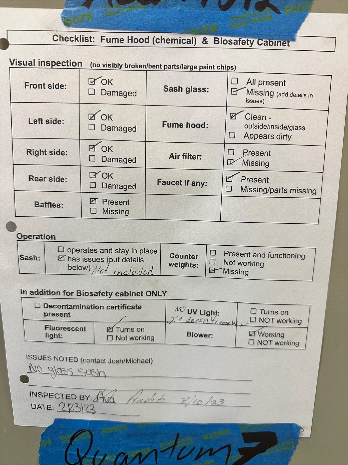 4' Fume Hood BSC Forma Scientific Bio Safety Cabinet (S6LLST3713)