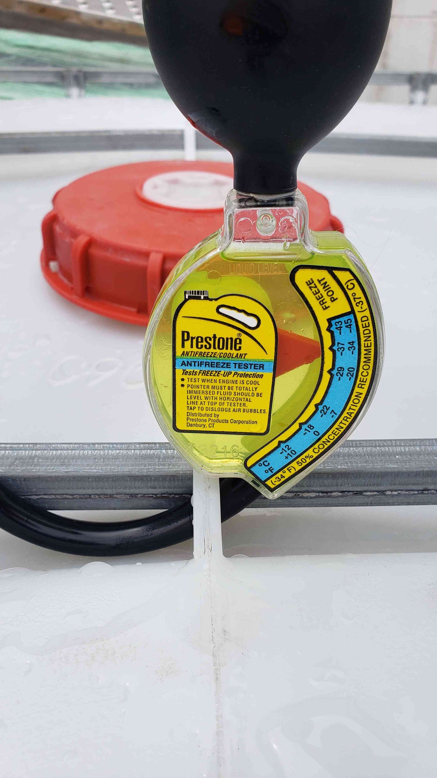 1/6 Filled Tote Glycol -34 Degrees Freeze Point Yellow (SKU: 3518AA)(3518AA)