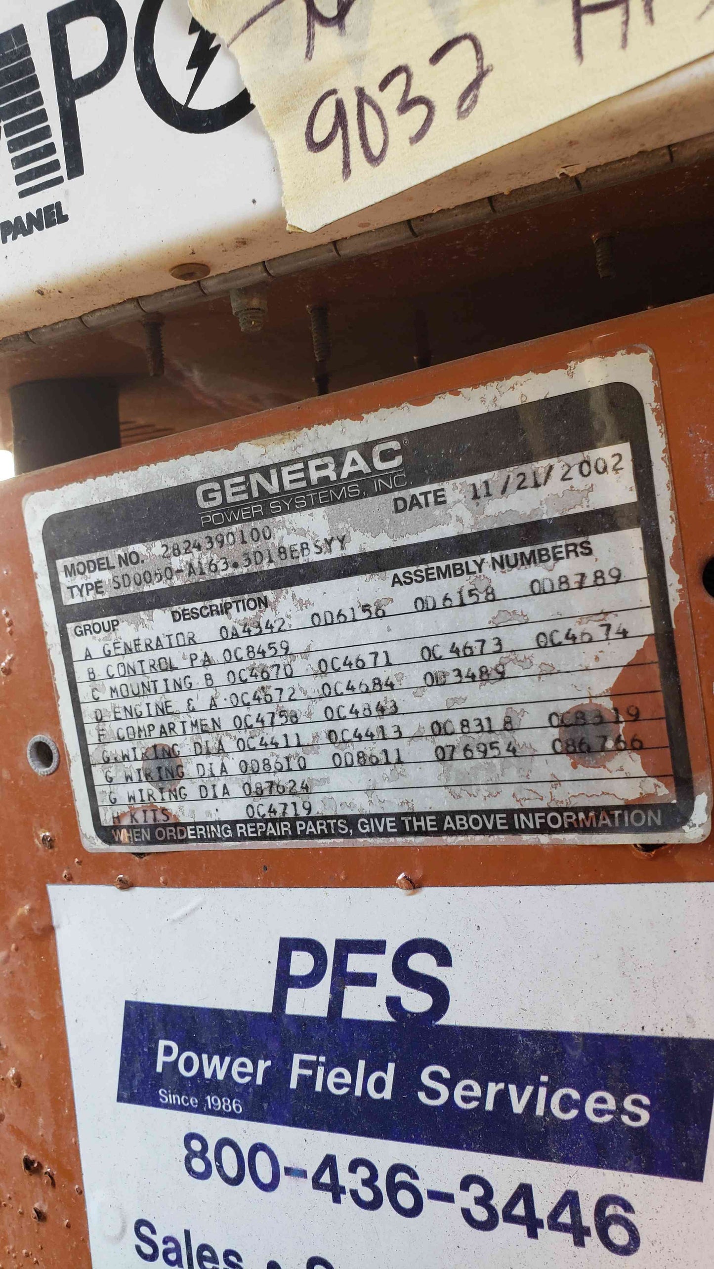 50KW Generac 1PH Diesel AS-IS Not Working "Rollover Damage"(103187)