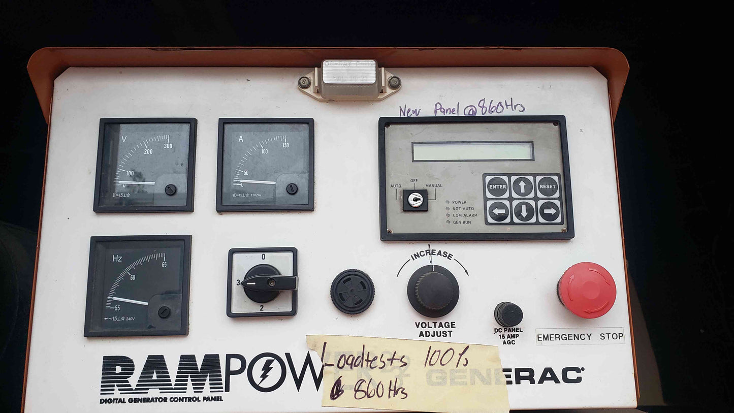 35KW GENERAC Diesel Generator 120/240 1PH 860Hrs. TESTED (SKU: 104501)(104501)