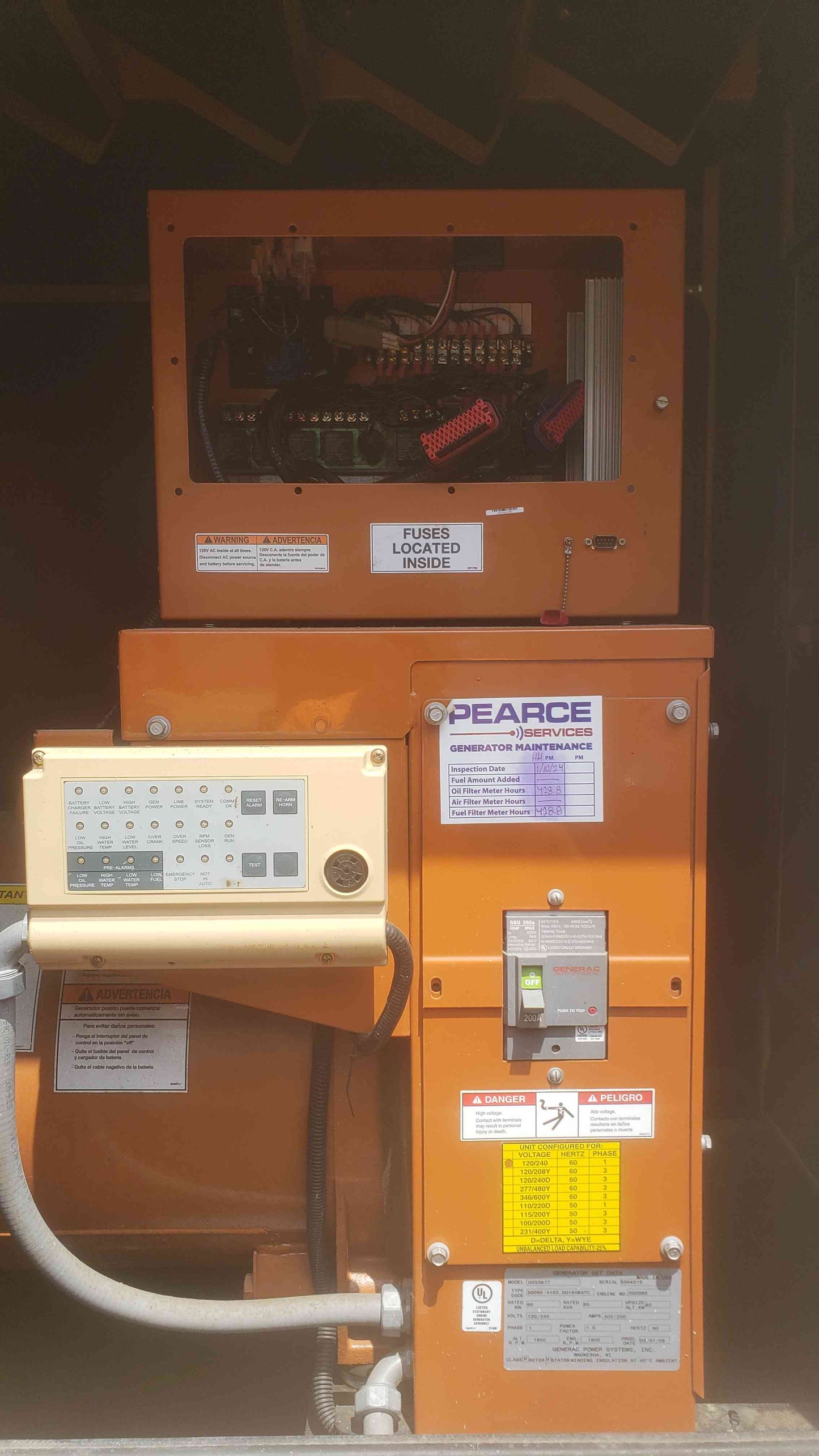 AS-IS 60KW Generac John Deere 5030 Engine 1PH Diesel 428 Hrs. (SKU: 109683)