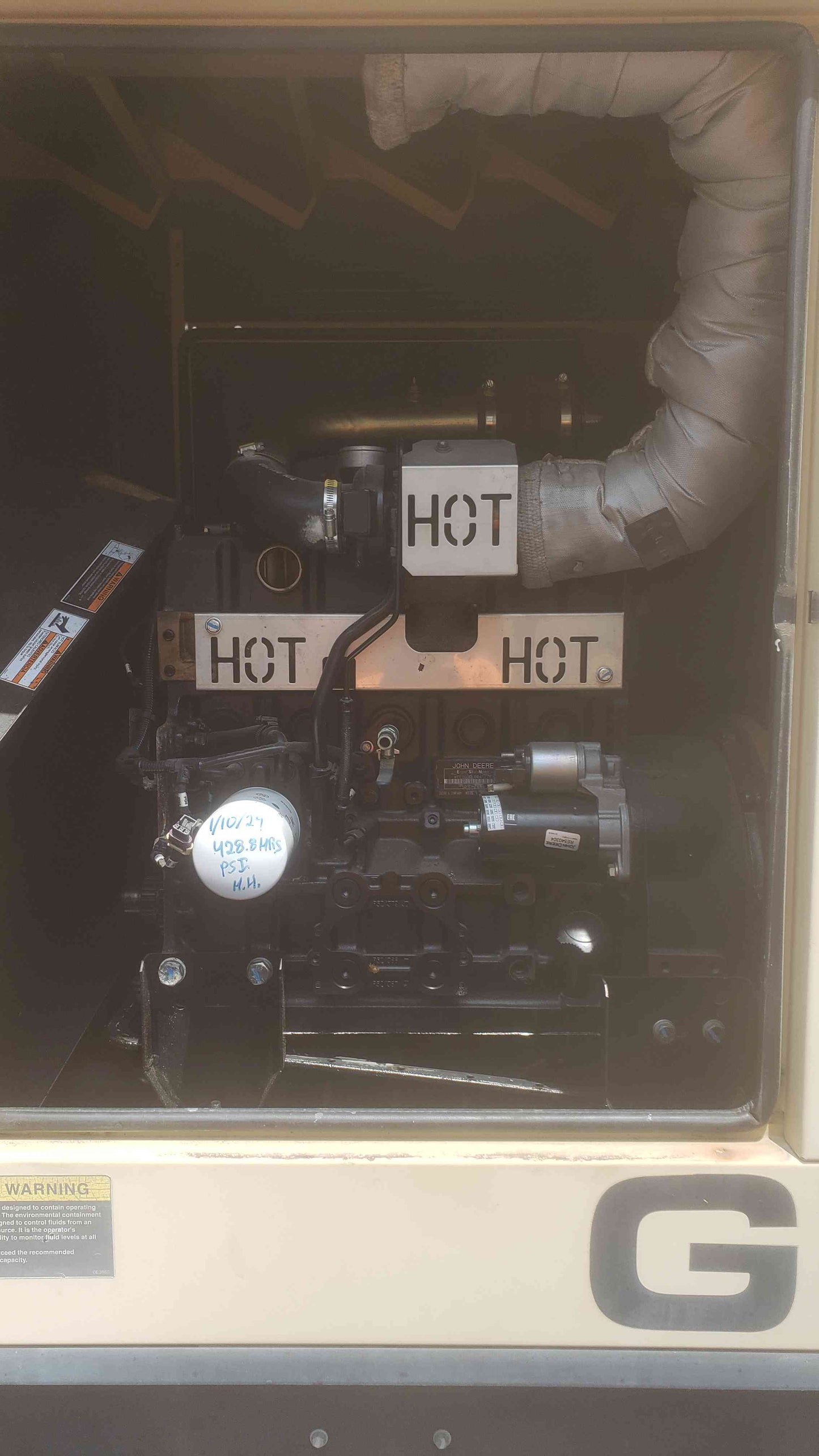 AS-IS 60KW Generac John Deere 5030 Engine 1PH Diesel 428 Hrs. (SKU: 109683)
