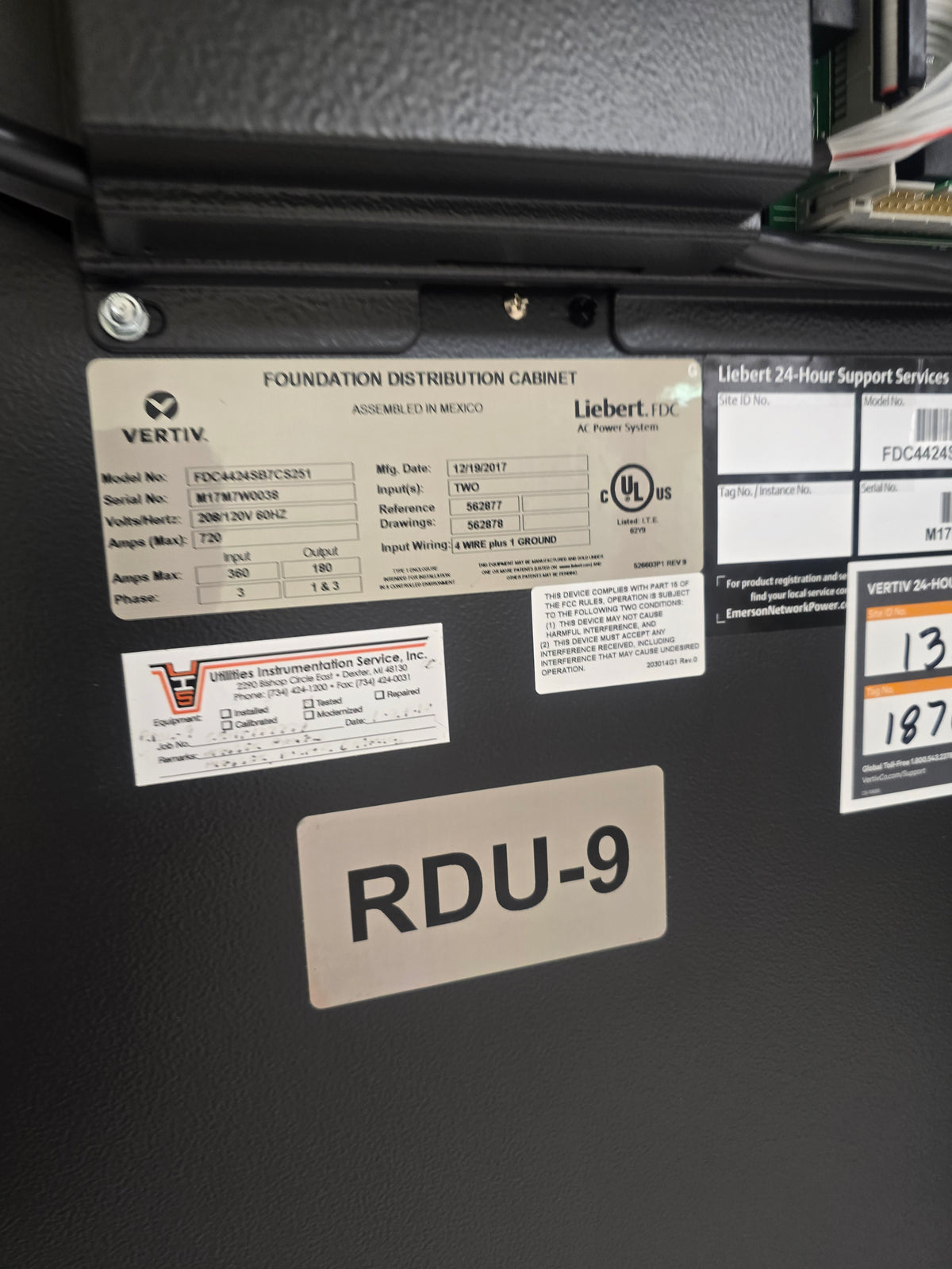 Vertiv Liebert FDC Data Center Power Distribution Cabinet Panelboard FDC4424