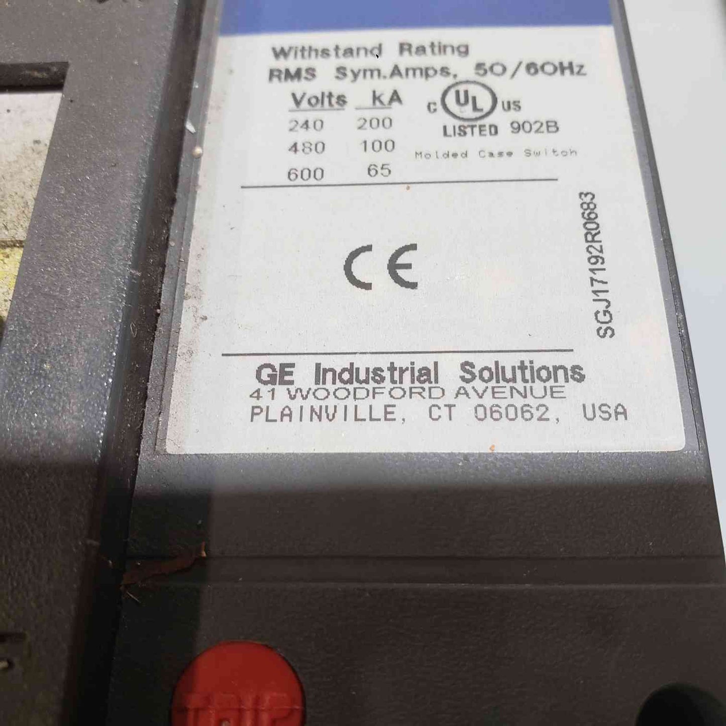 GE 600A 600V Indoor Circuit Breaker Enclosure SGDA36AN0600 (SKU: 112542)