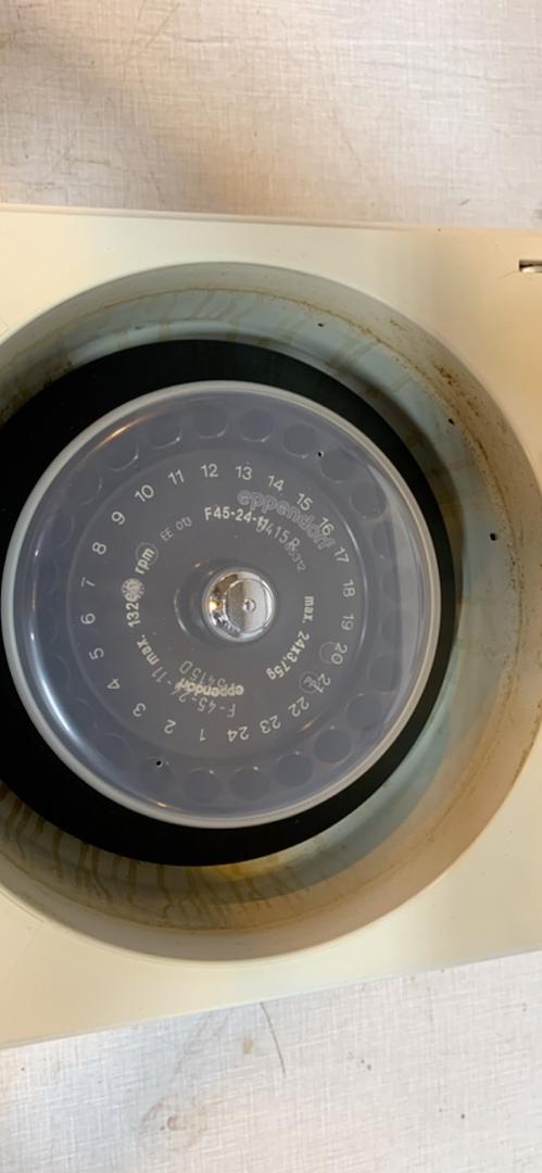 Eppendorf Centrifuge 5415D in working condition prior to being moved to storage