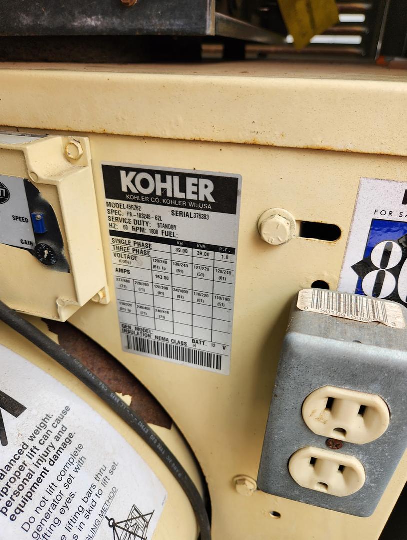 39KW NG LP Generator Kohler Ford '97 1145 Hrs TESTED-17522