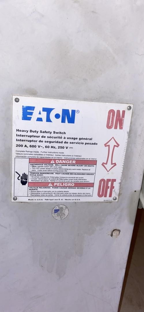 200A Disconnect EATON Heavy Duty Safety Switch DH364FRK(S6LLST4099)