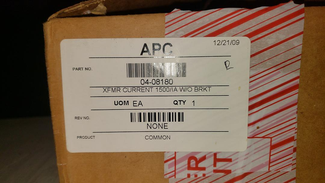 NEW APC XFMR Current 1500/IA W/O Bracket 04-8180(S6LLST8653)