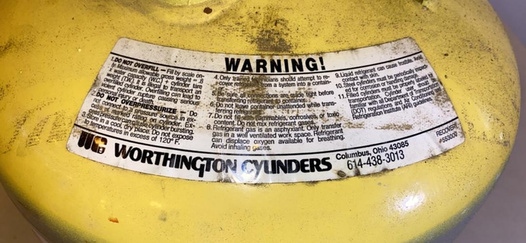 *Pickup Only* Worthington HVAC Refrigerant Recovery Tank-ZZ(S6LLST4184)