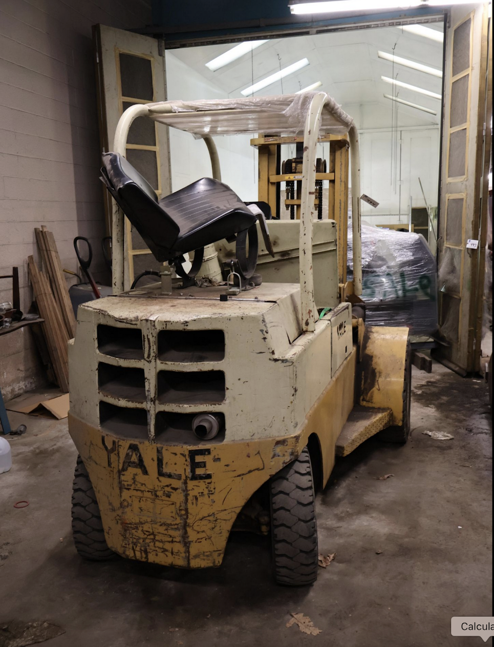 Yale 10,500lb. Propane Forklift Truck, w/ 2-Stage Mast, 56" Forks