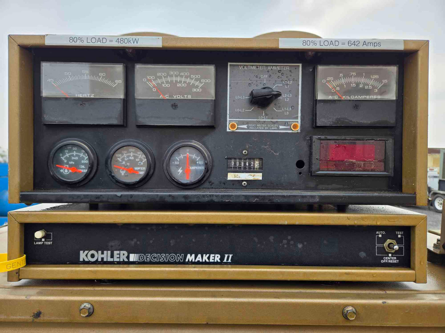 600 KW Kohler Generator 277/480V 3Ph 842 Hours