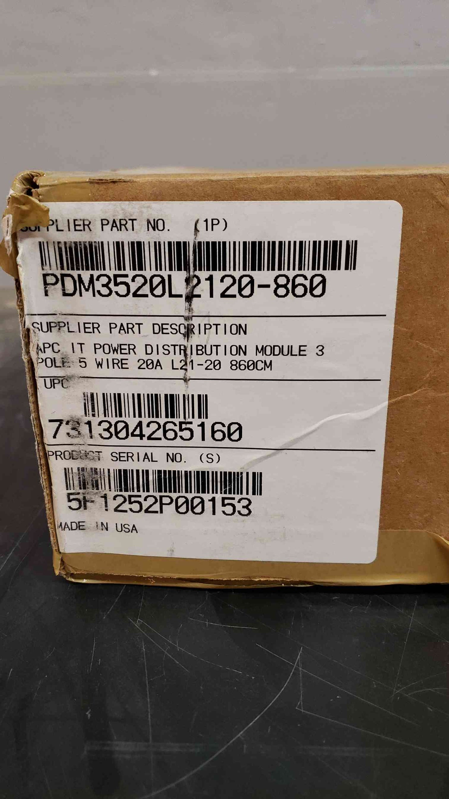 APC IT Power Distribution Module 3 Pole 5 Wire PDM3520L2120860 NEW(100916)