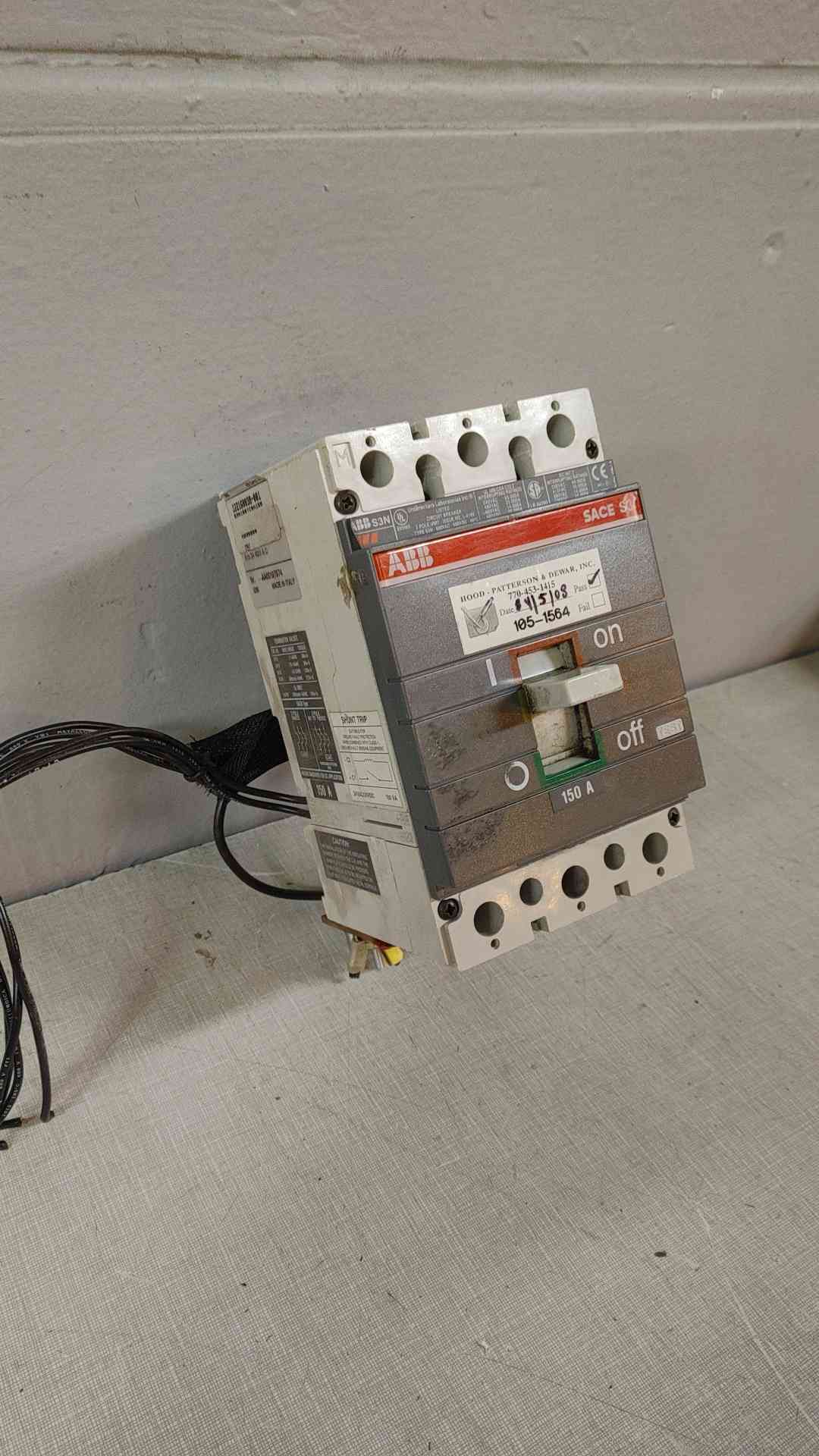 ABB Sace S3N 150A 3 Pole Circuit Breaker 600VAC 600VDC 65000A L-4199(104638)