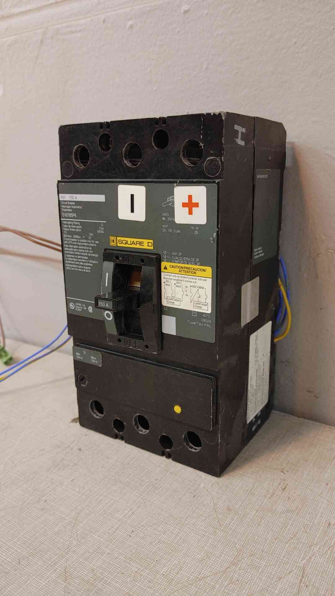 Square D 150A 3 Pole Circuit Breaker 500VDC 20KA 516785P6(104730)