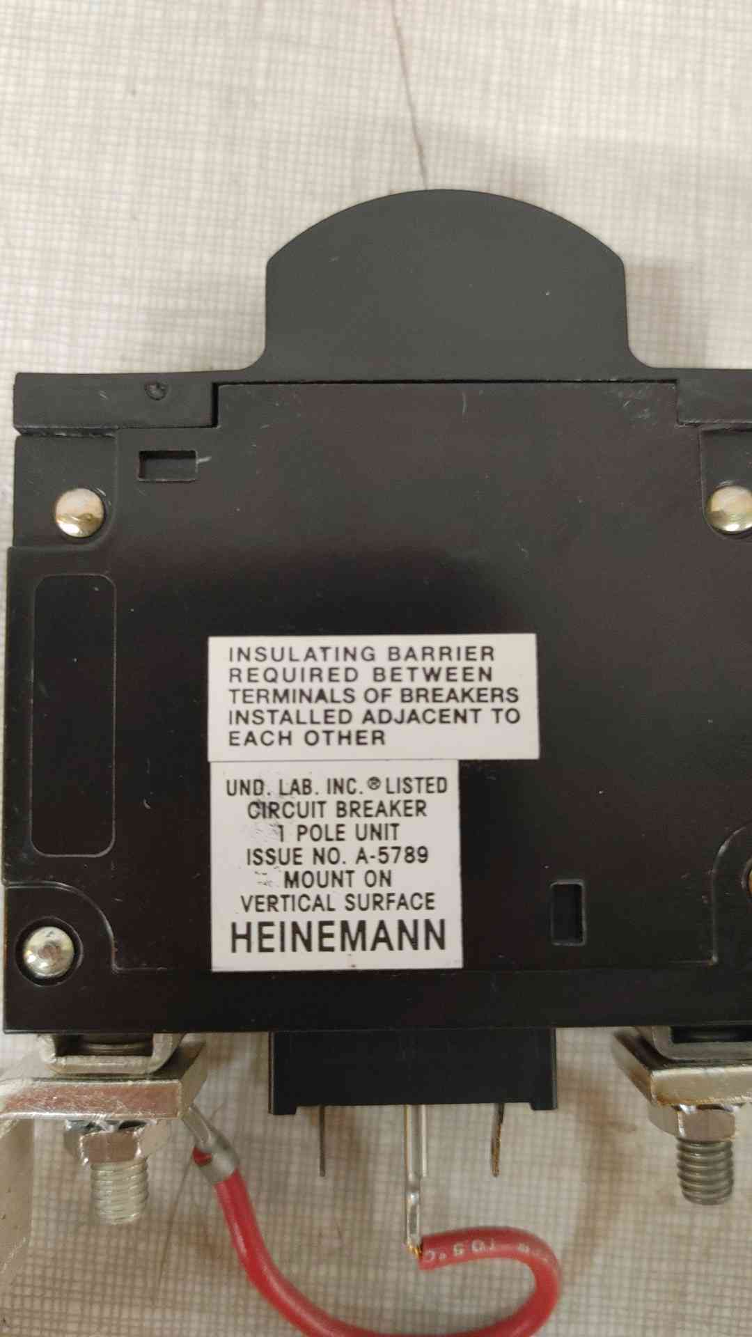 Heinemann 30A 1 Pole Circuit Breaker 80VDC 250VAC 10KA AM1S-Z343-9W(104840)