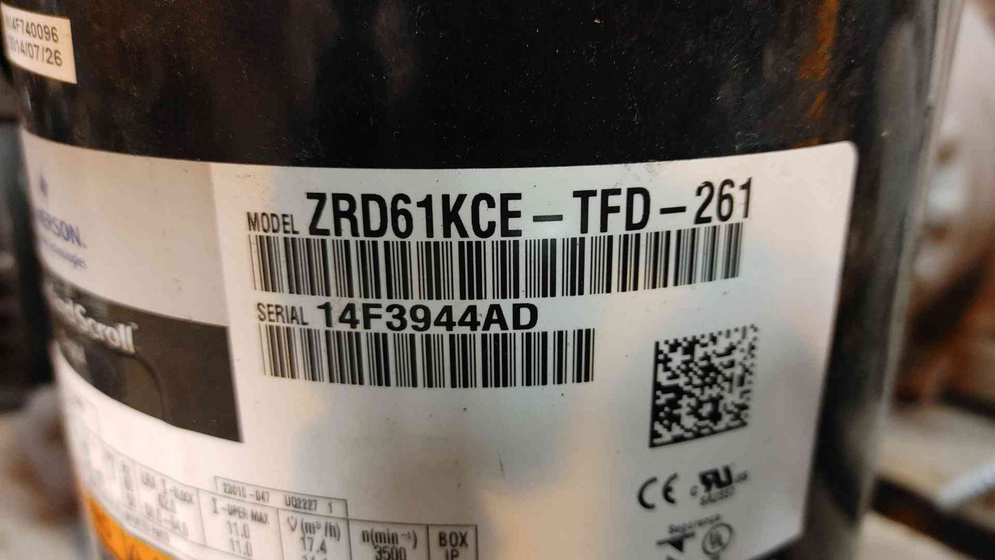 Copeland Scroll 480V 3PH ZRD61KCE-TFD-261(104880)