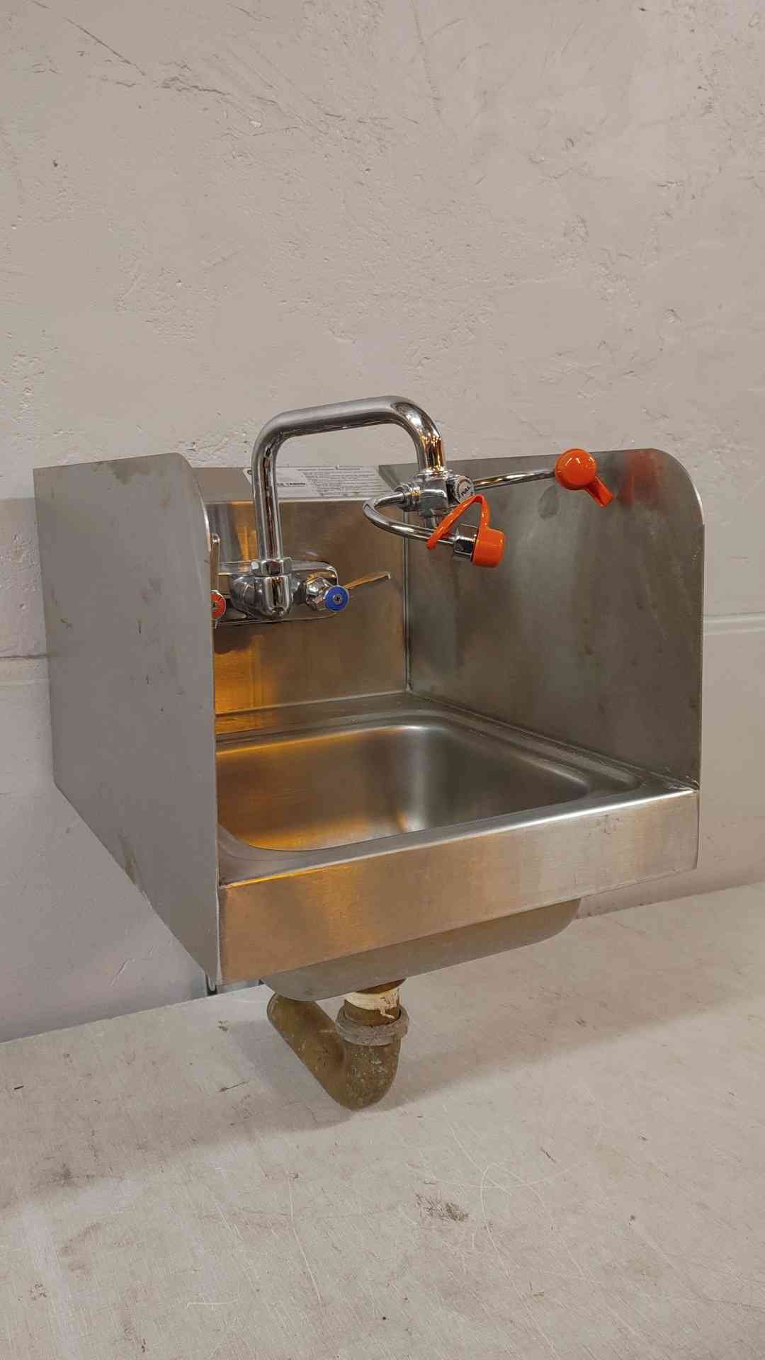Advance Tabco Stainless Steel Single Sink Basin W/ Eye Wash