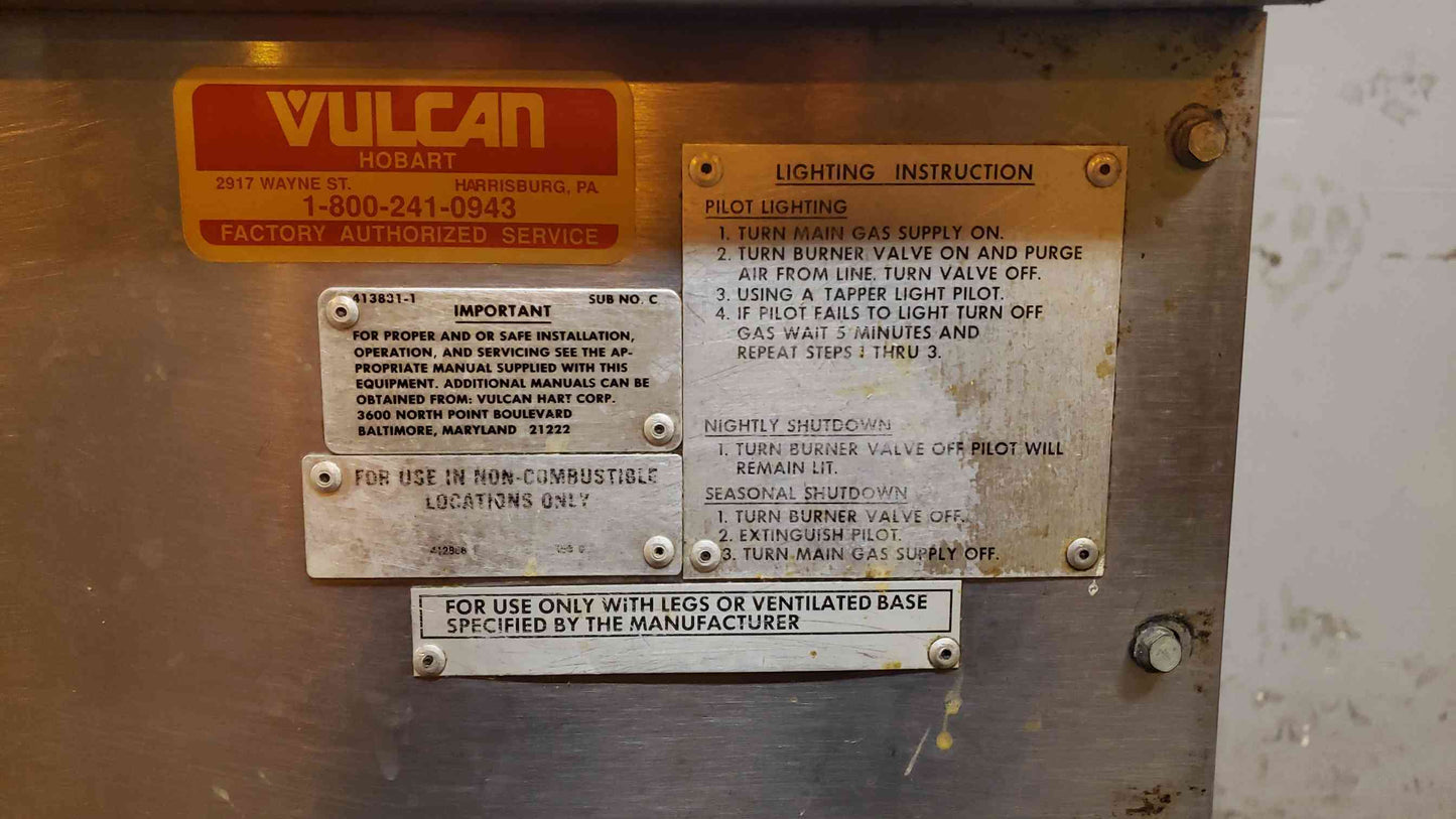 Vulcan HOBART Nat Gas Grill W/ Rolling Base GHMCB51 (SKU: 106893)