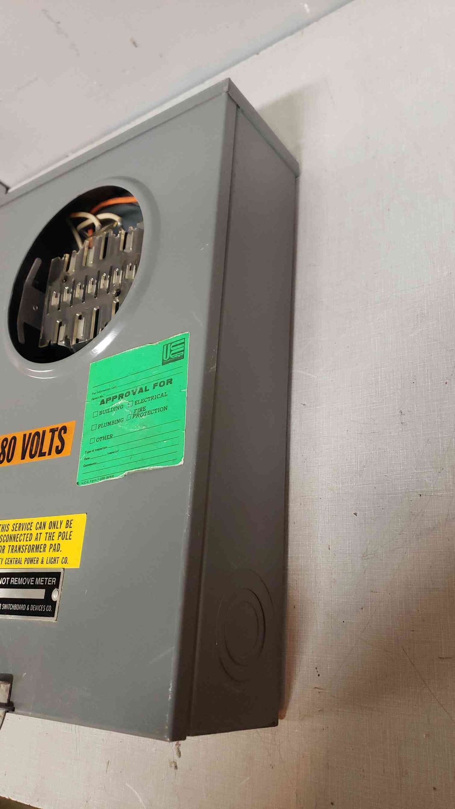 *Pickup Only* Gray 10 Point Meter Socket Panel (SKU: 106899)