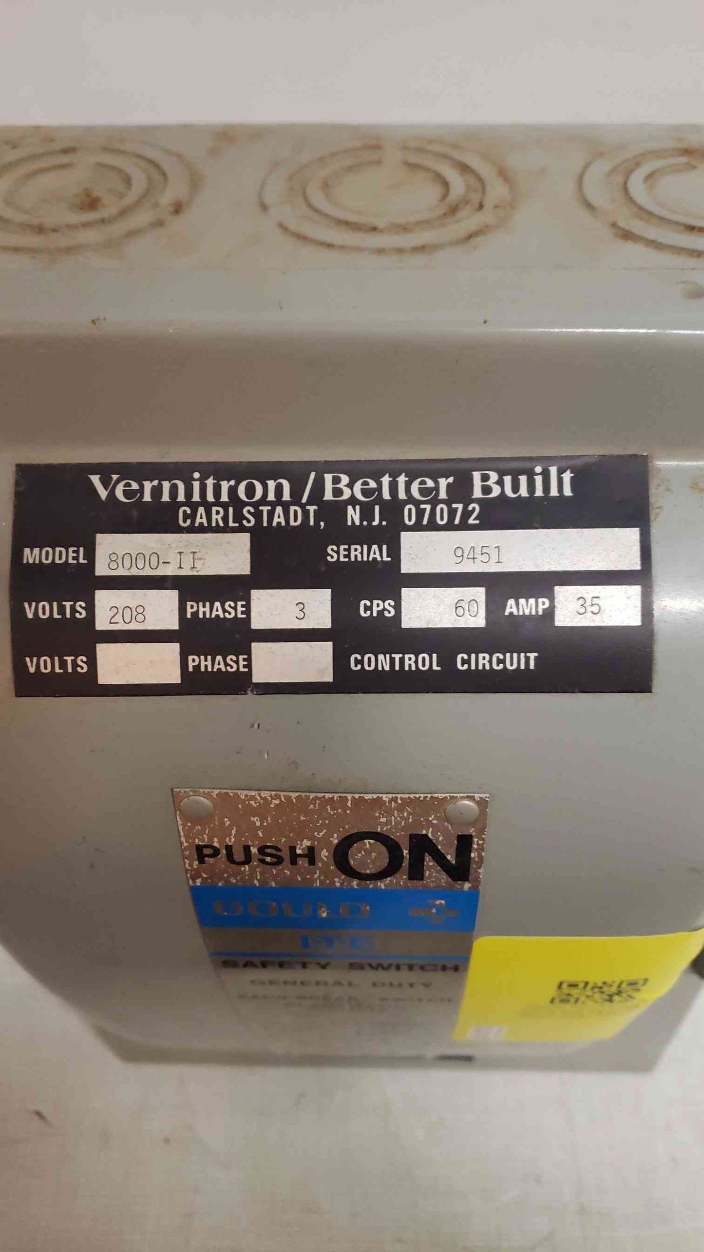 GOULD I-T-E General Duty Safety Switch 60A 240V 3PH JN422