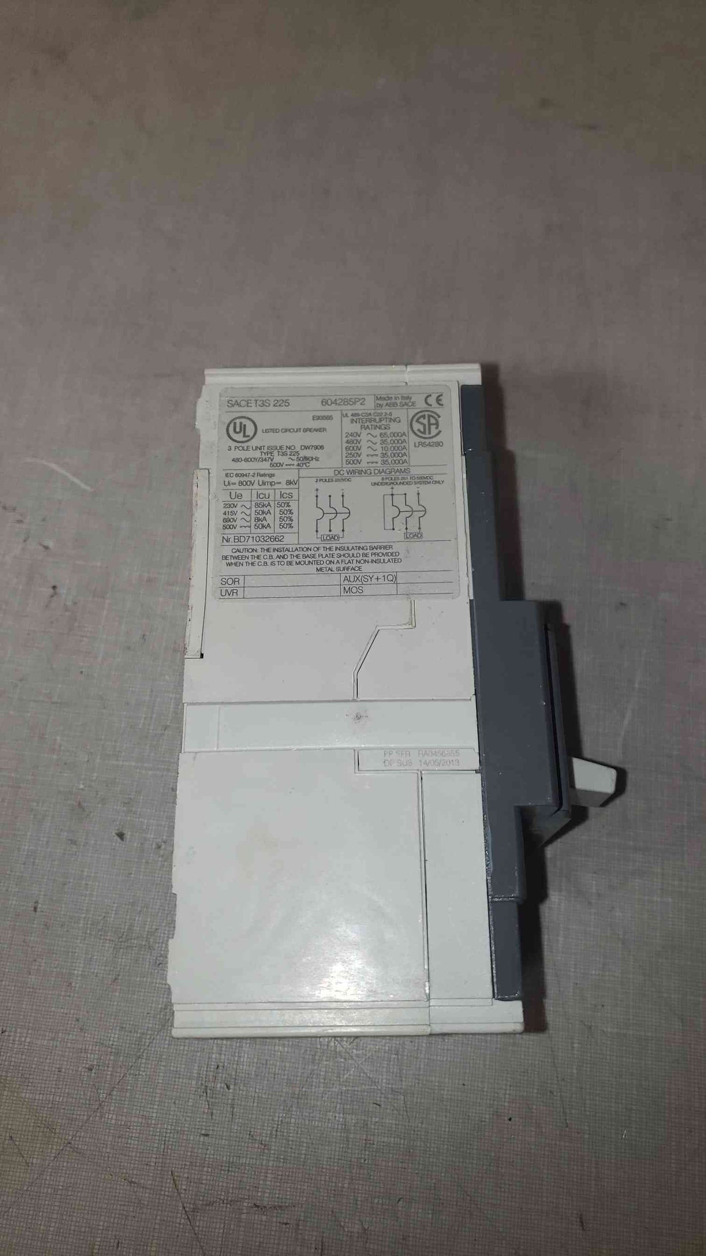 Abb 175A SACE Tmax Circuit Breaker (SKU: 107255)