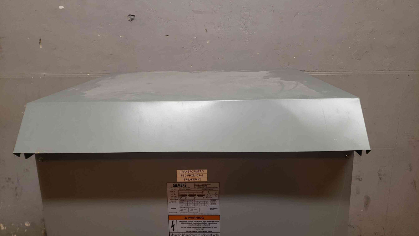 Siemens 225KVA 3PH Transformer 3F3Y225K13D16 480v x 208/120v (SKU: 107721)
