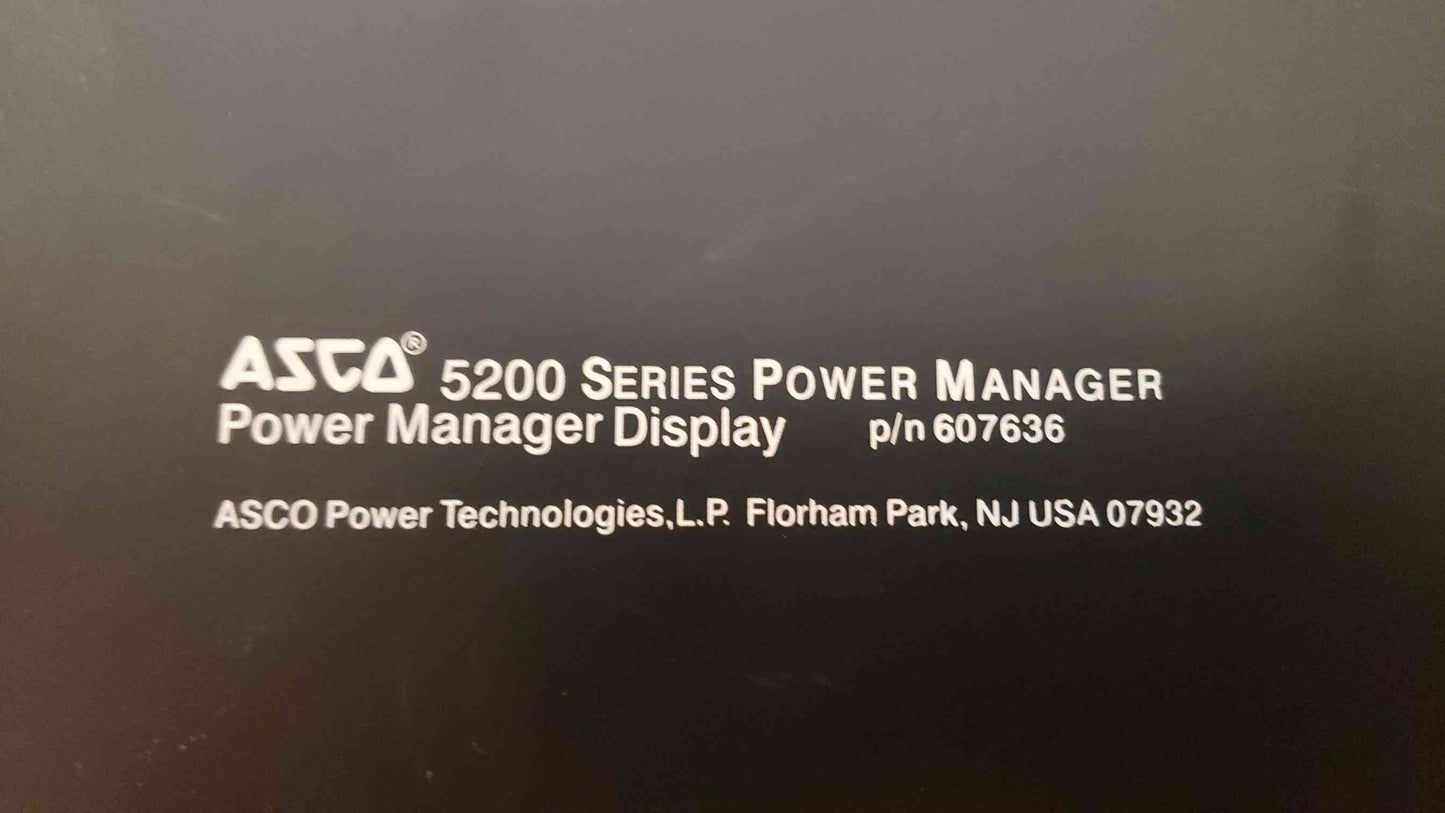 ASCO 5200 Series Power Manager Display 607636 (SKU: 107866)