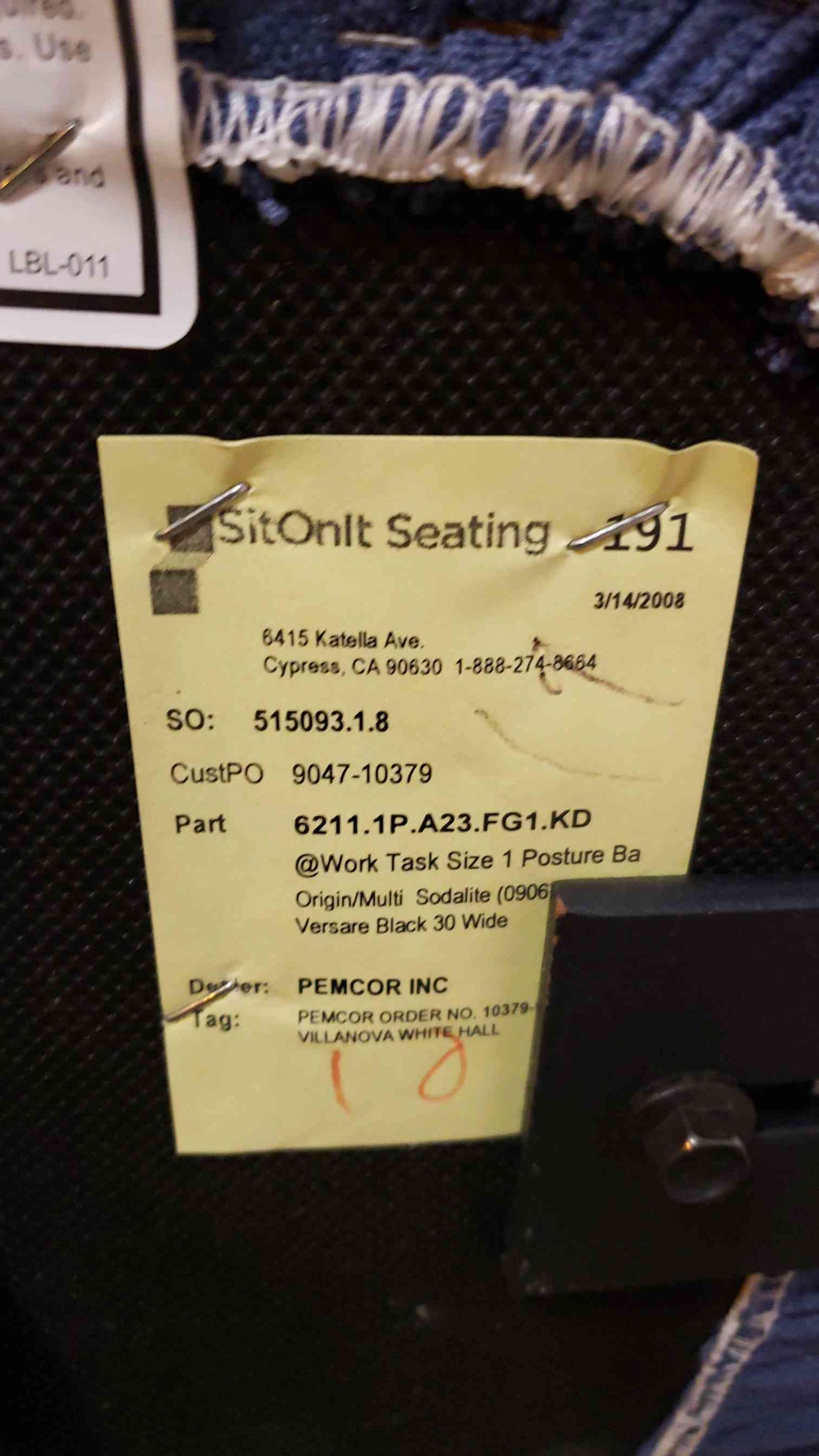*Pickup Only* SitOnIt Rolling Office Chair 6211.1P.A23.FG1.KD (SKU: 107993)