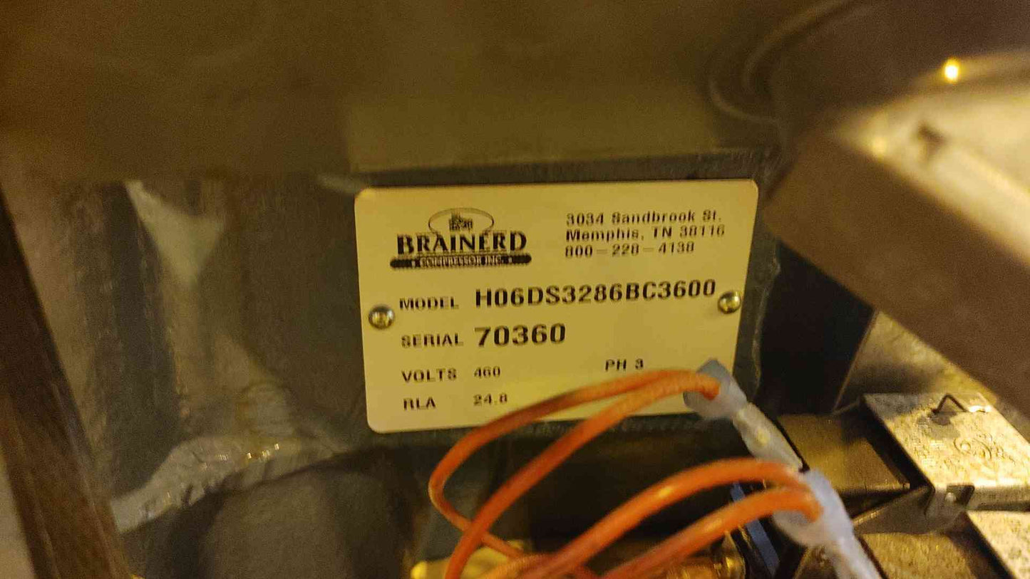 Brainerd AC Air Compressor 460V 3PH H06DS3286BC3600