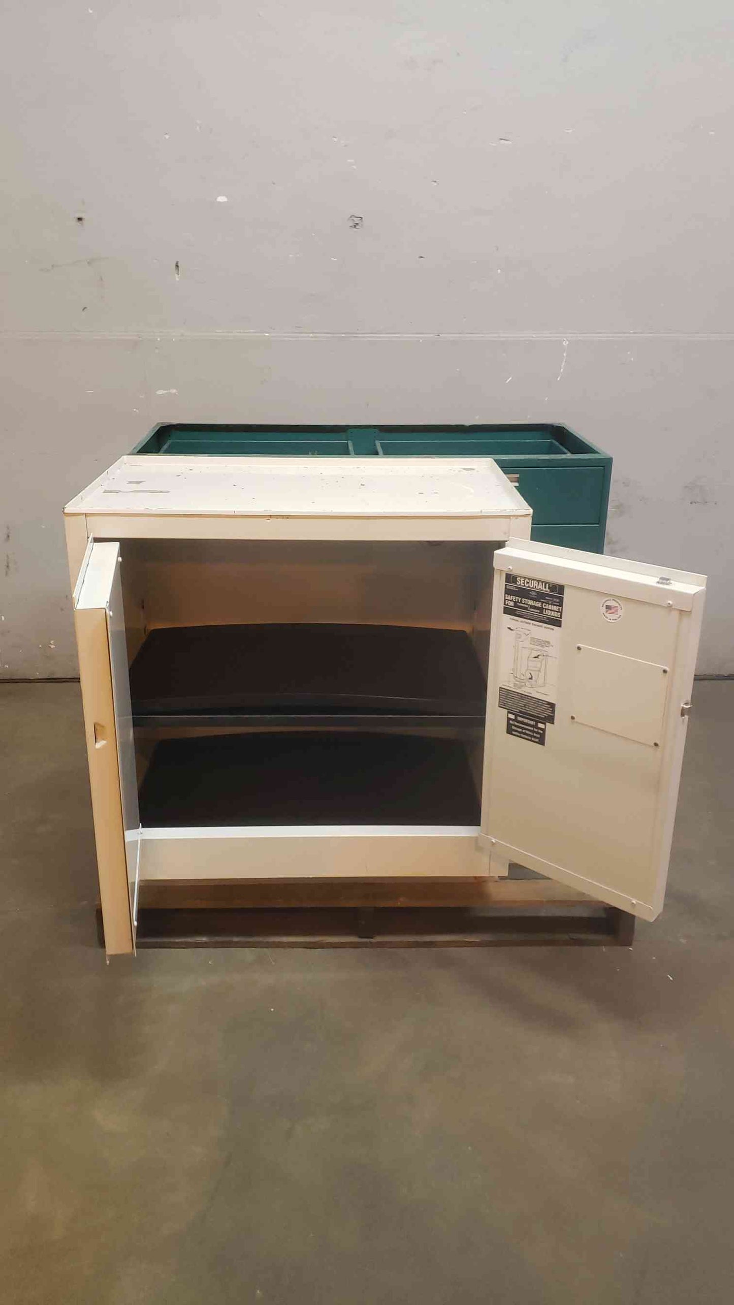 Securall Chemical Corrosives Cabinet 3' 24 Gallon Metal Casework (108514)