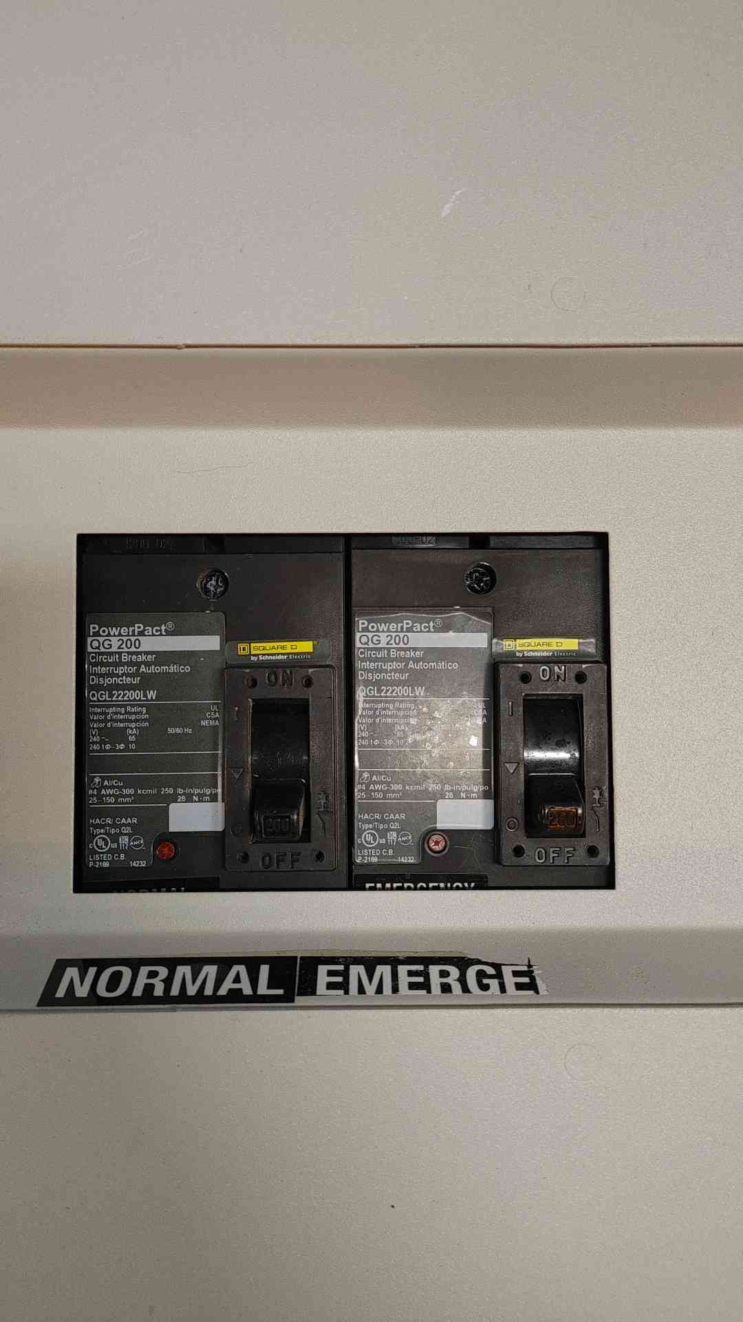 200A ASCO ATS 300L Power Transfer Load Center 240/120V 1Ph Dist Panel Surge Suppression (108596)