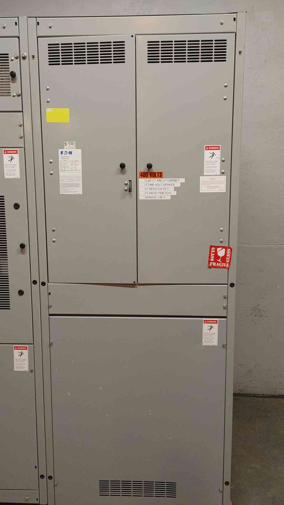 Eaton Pow-R-Line Switchboard 2 Section 3000A 480Y/277V 3PH 4W Main Breaker & Lug Cabinet Magnum DS (108597)
