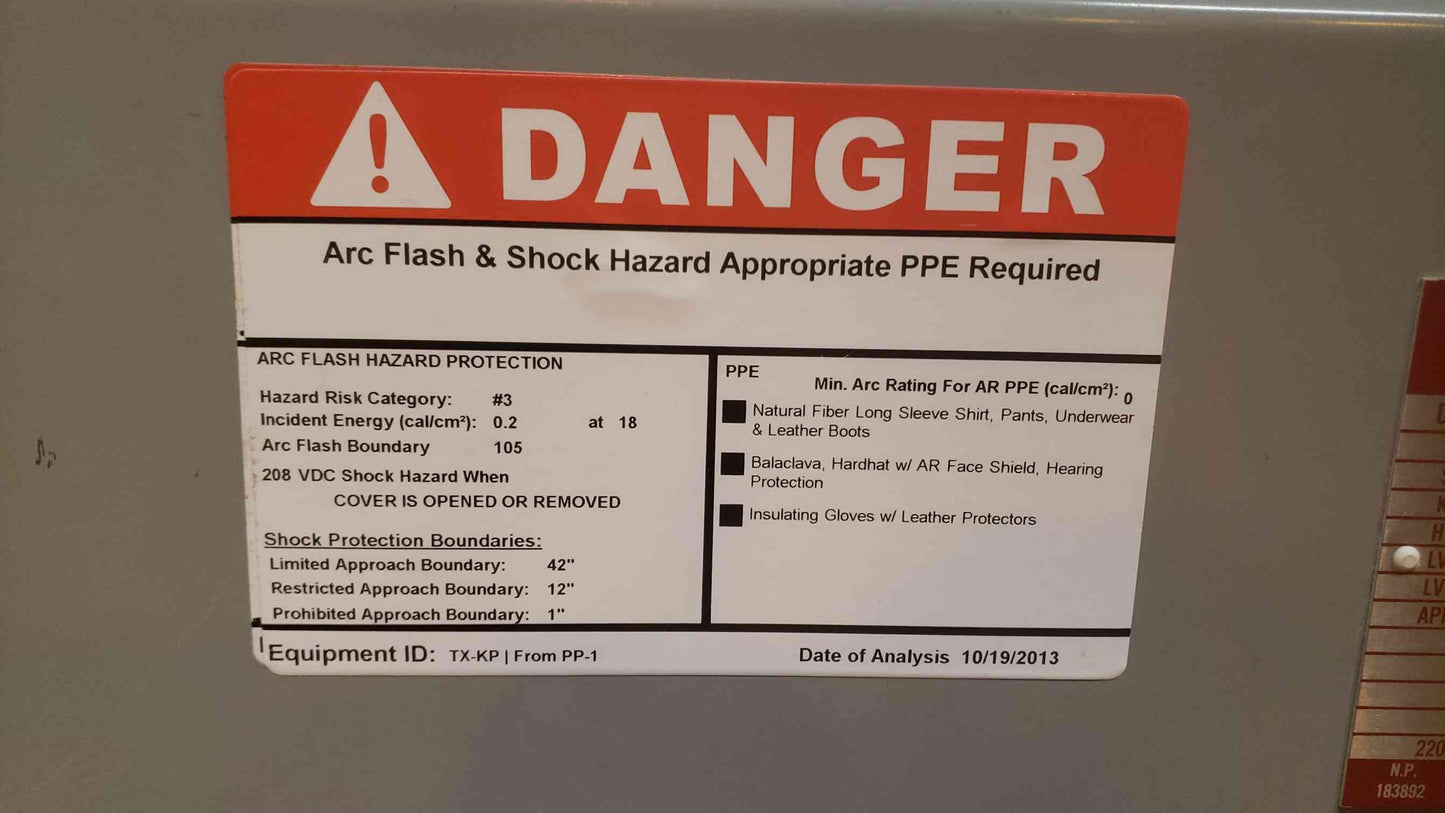GE 112.5KVA 3PH Transformer 9T23B3875 480v x 208/120v (SKU: 108693)