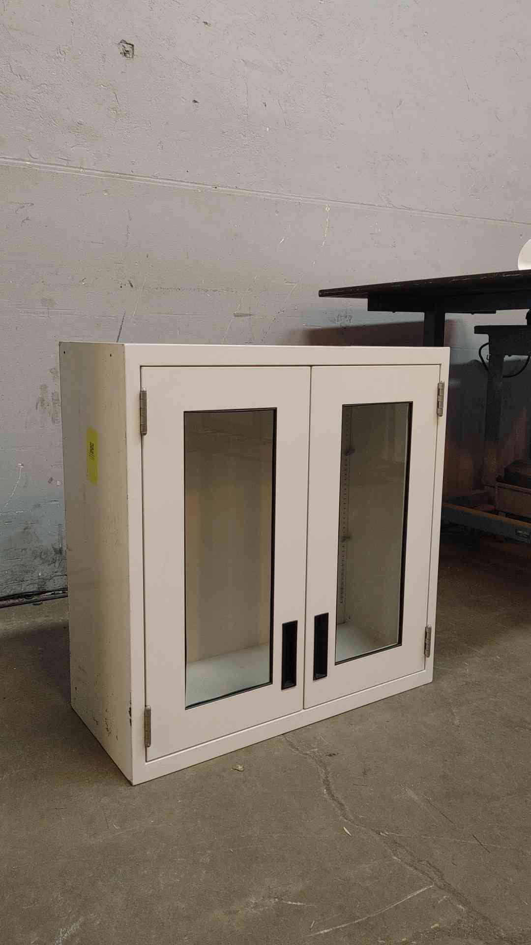 30" Recessed Dual Swinging Glass Door Overhead Casework Cabinet (108753)