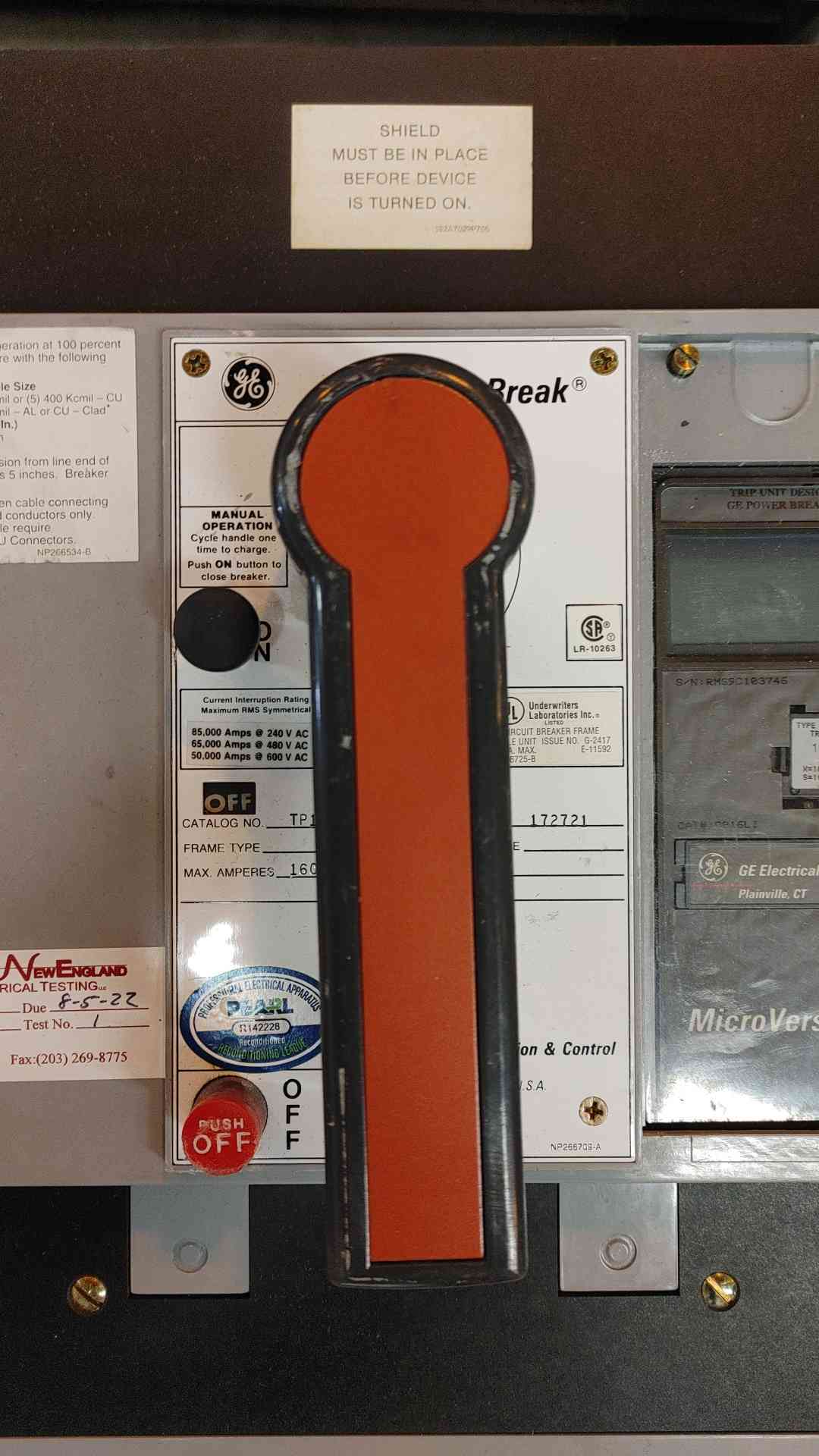 GE PowerBreak MicroVersaTrip Plus Trip Unit 1600A G-2417 (108856)