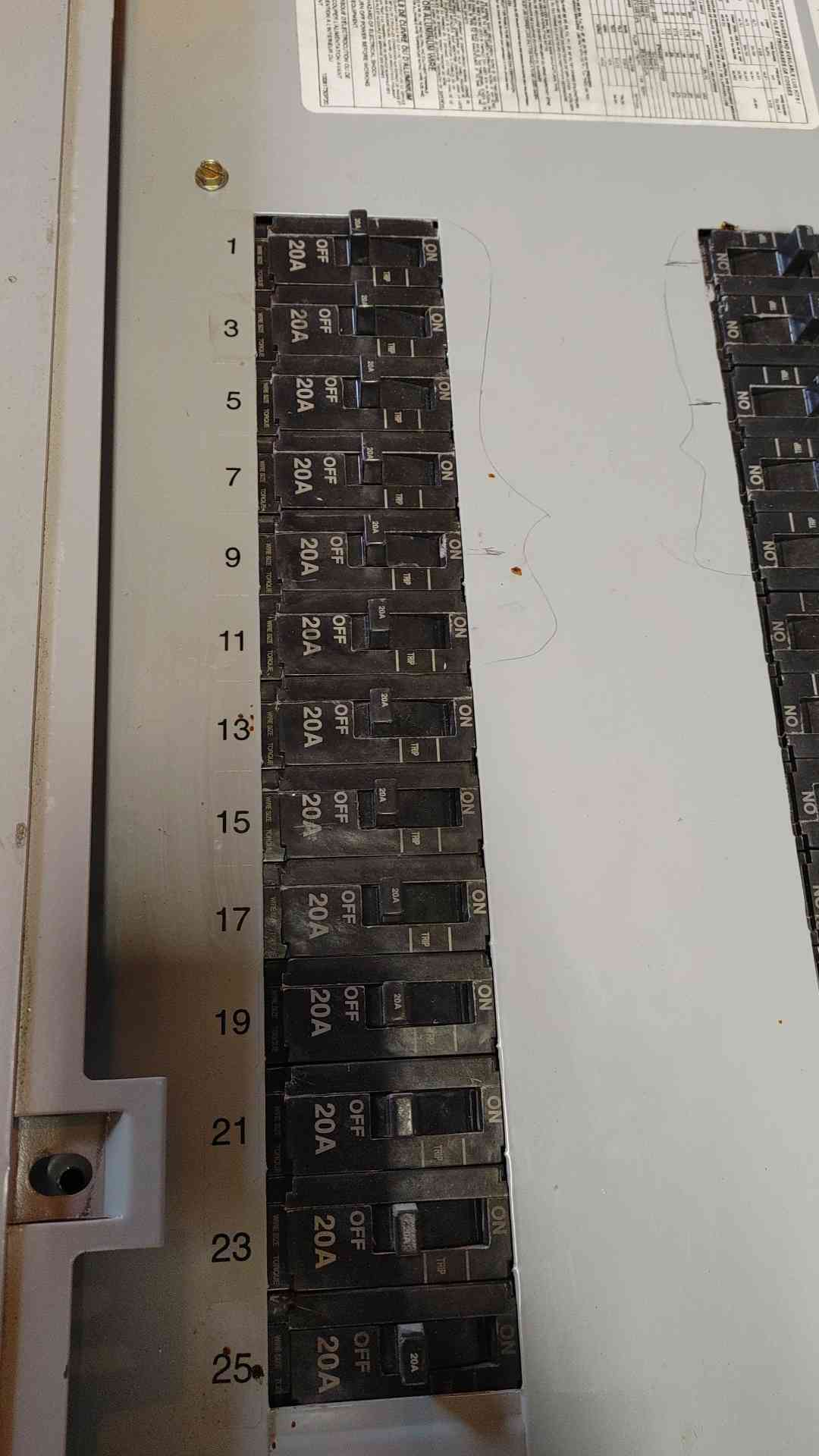 GE A Series 2 Panelboard AEF3422MTX 225 AMP 480/277v Main Lugs (108918)