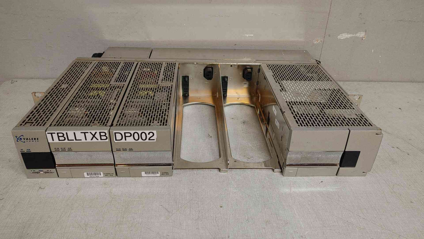 Valere Rectifier Shelf 240V 45A CC9D-ANN-VC w/ 2 V1000A Rectifier Modules(108906)