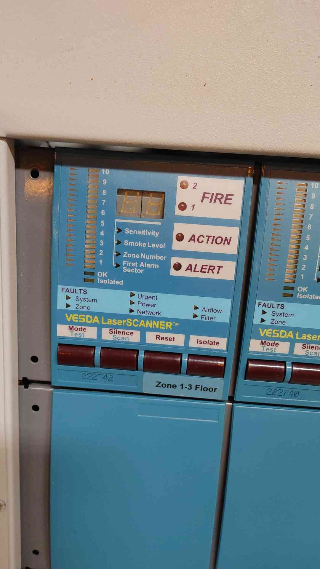 Vision Systems Fire Alert Panel w/ 5 Vesda Laser Scanner Modules (108958)