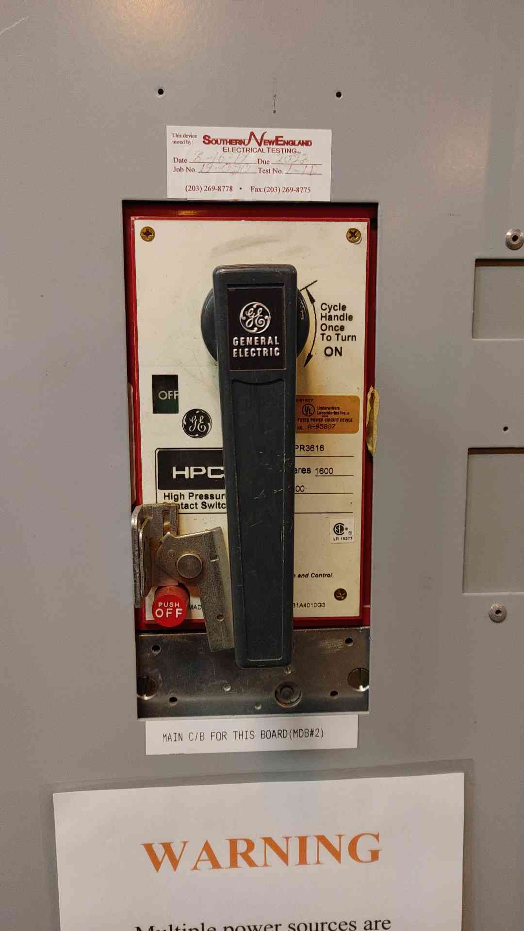 GE Spectra Series Switchboard 1600A 3PH 208Y/120V (109078)