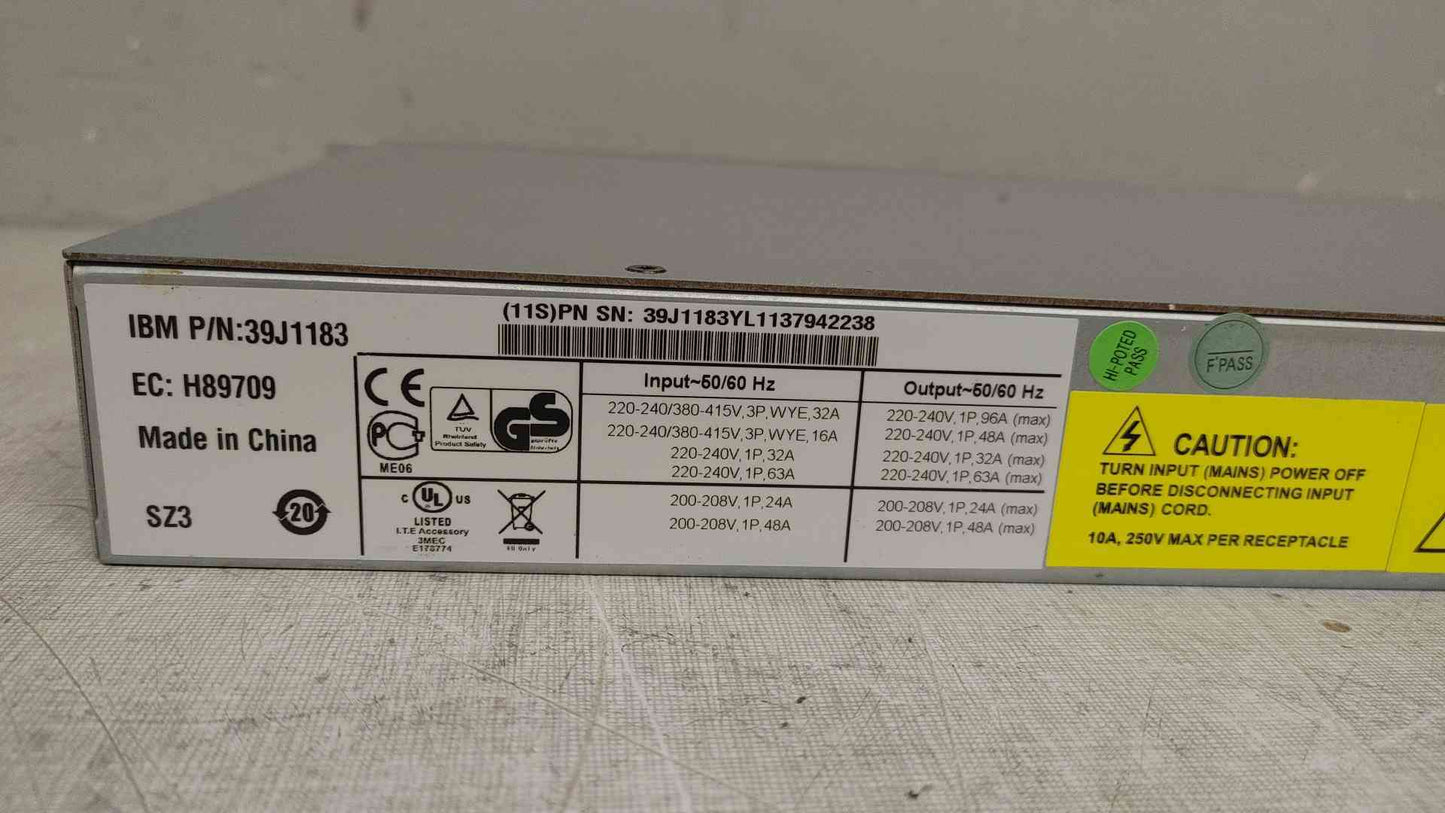 *Pickup Only* IBM Enterprise 12 Port PDU Strip 39J1183