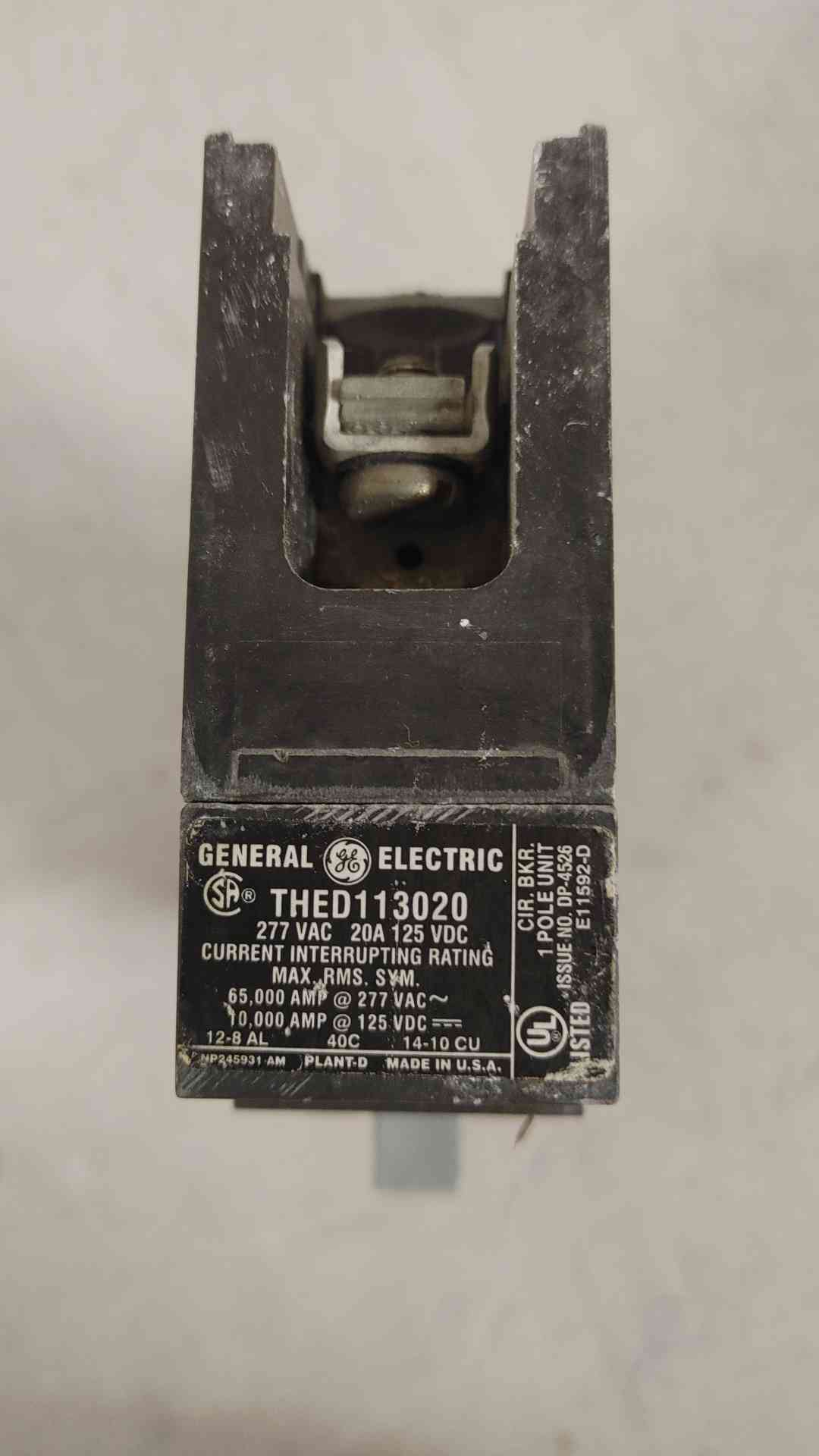 GE 20 Amp 1 Pole Circuit Breaker (109433)