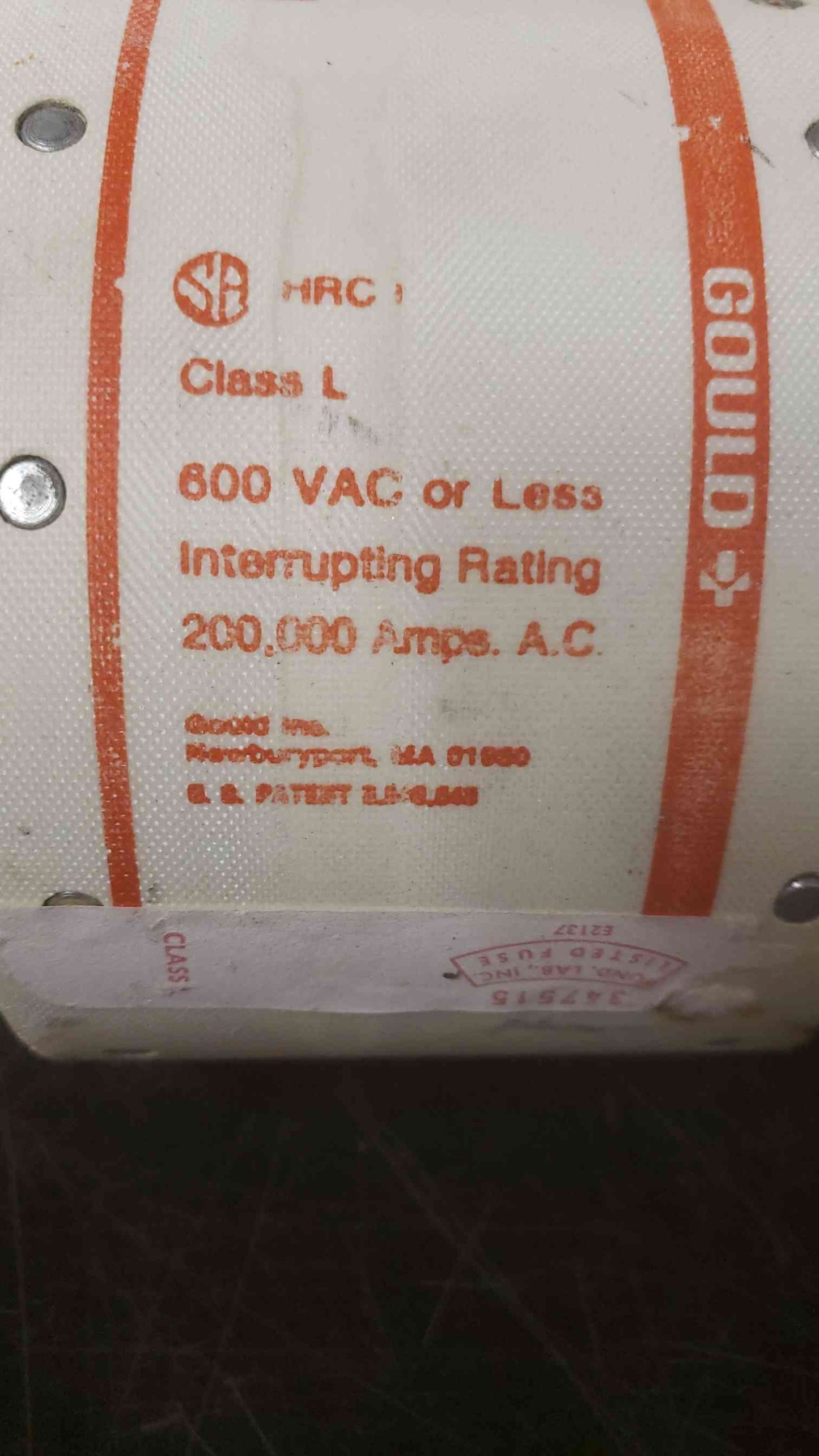 High-Capacity Gould Shawmut A4BY4000 Amp-trap Class L Current Limiting Fuse - 4000 Amps, 600V