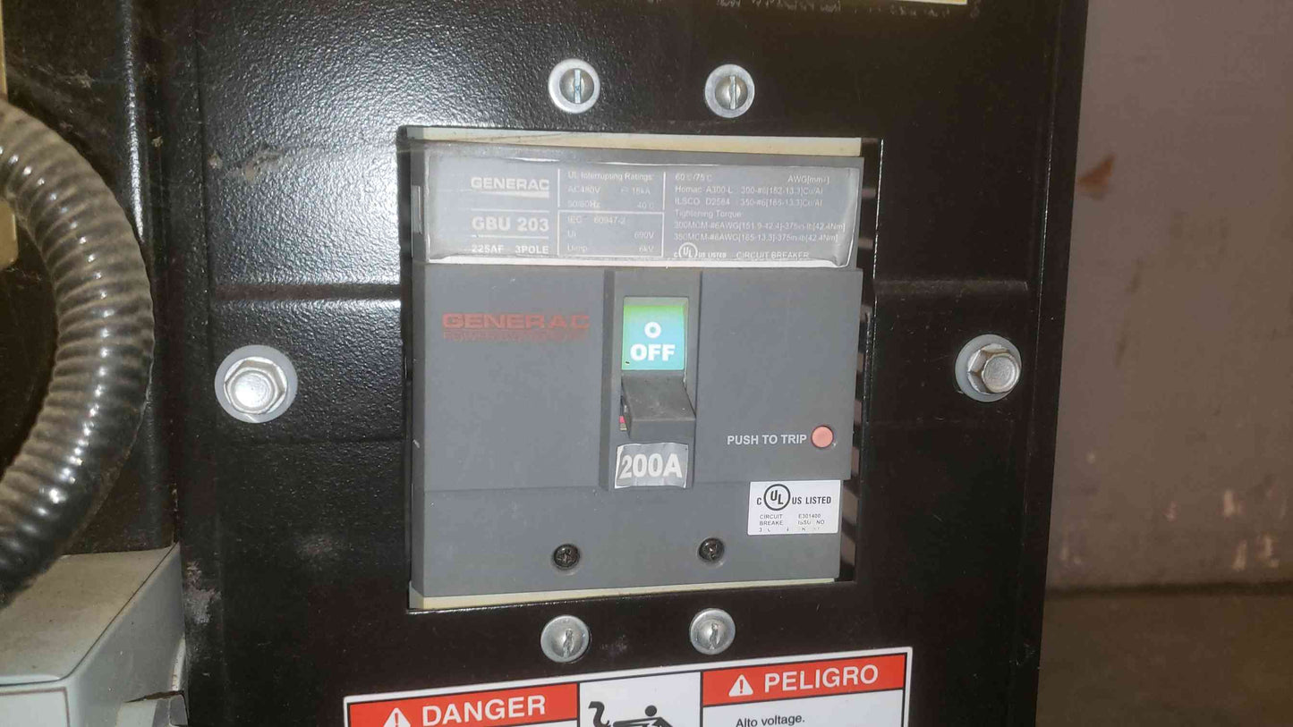 48KW Generac John Deere 4024 1PH Diesel Generator 1182 Hrs (SKU: 109756)