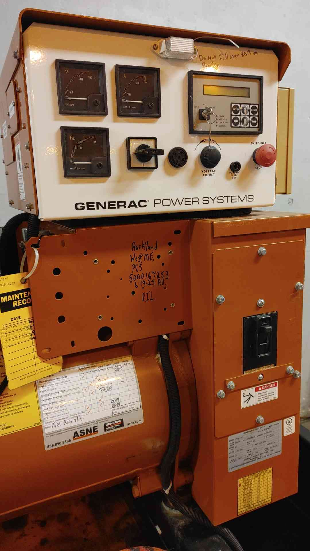 60KW Generac Mitsubishi Engine 4D34 1PH Diesel Generator 306Hrs '05 (109804)