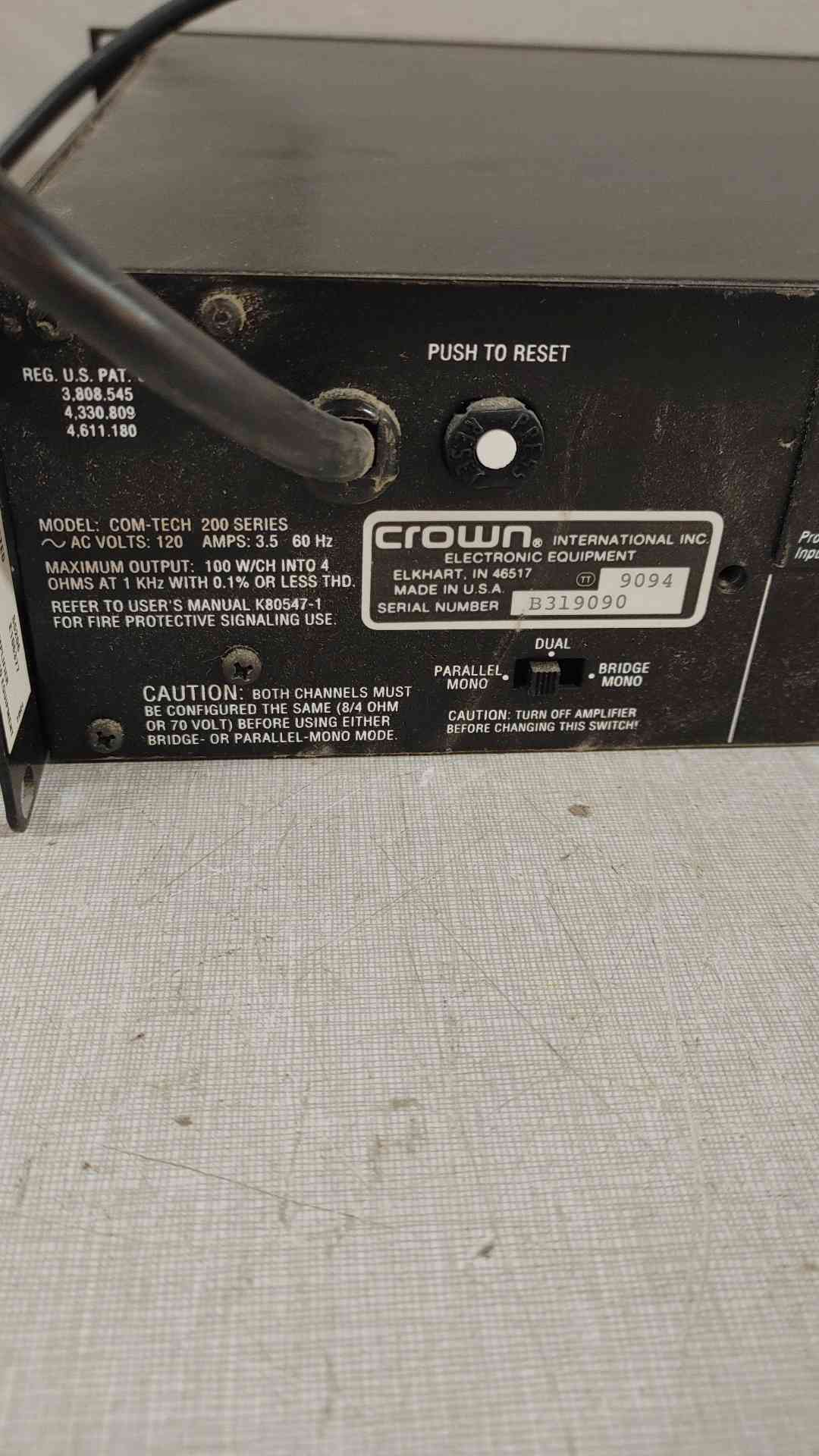 CROWN COM-TECH 200 Power Amplifier (SKU: 109973)