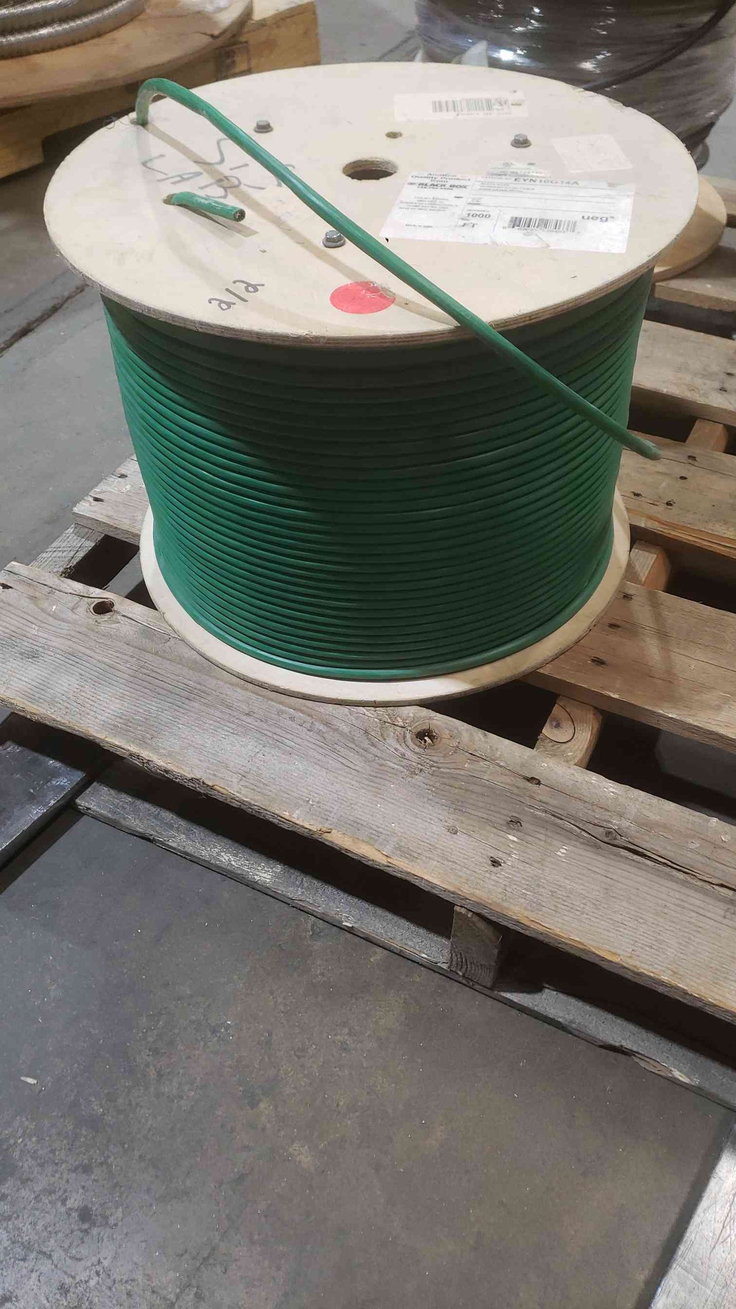 Black Box 780' 23AWG 8 Conductors Riser, Green, Spool 10-Gigabit Cat 6a Cable EYN10G14A (SKU: 111573)