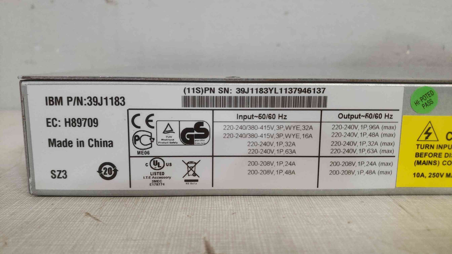 IBM 12-Port C13 AC Power Distribution Unit PDU 39J1183 (SKU: 111800)