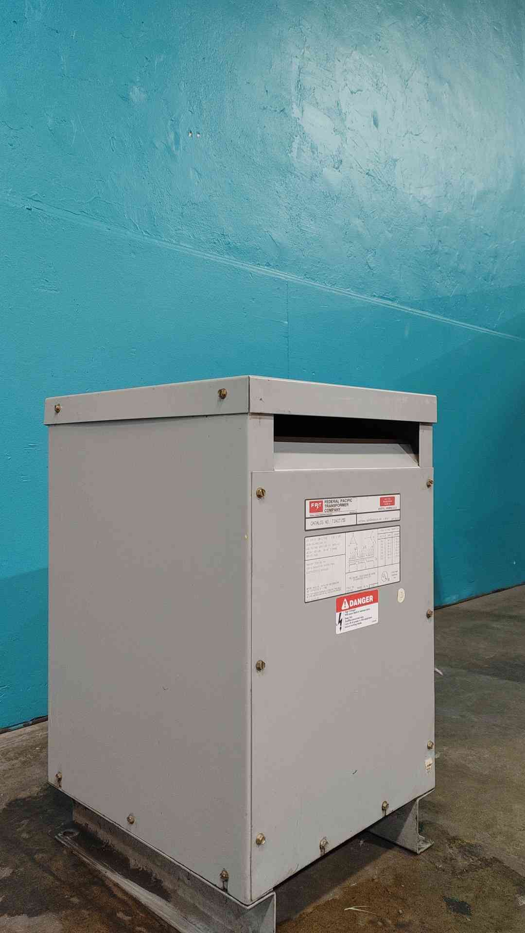 Federal Pacific T242T15S 15 KVA Transformer 240V Delta to 208Y/120V 3PH